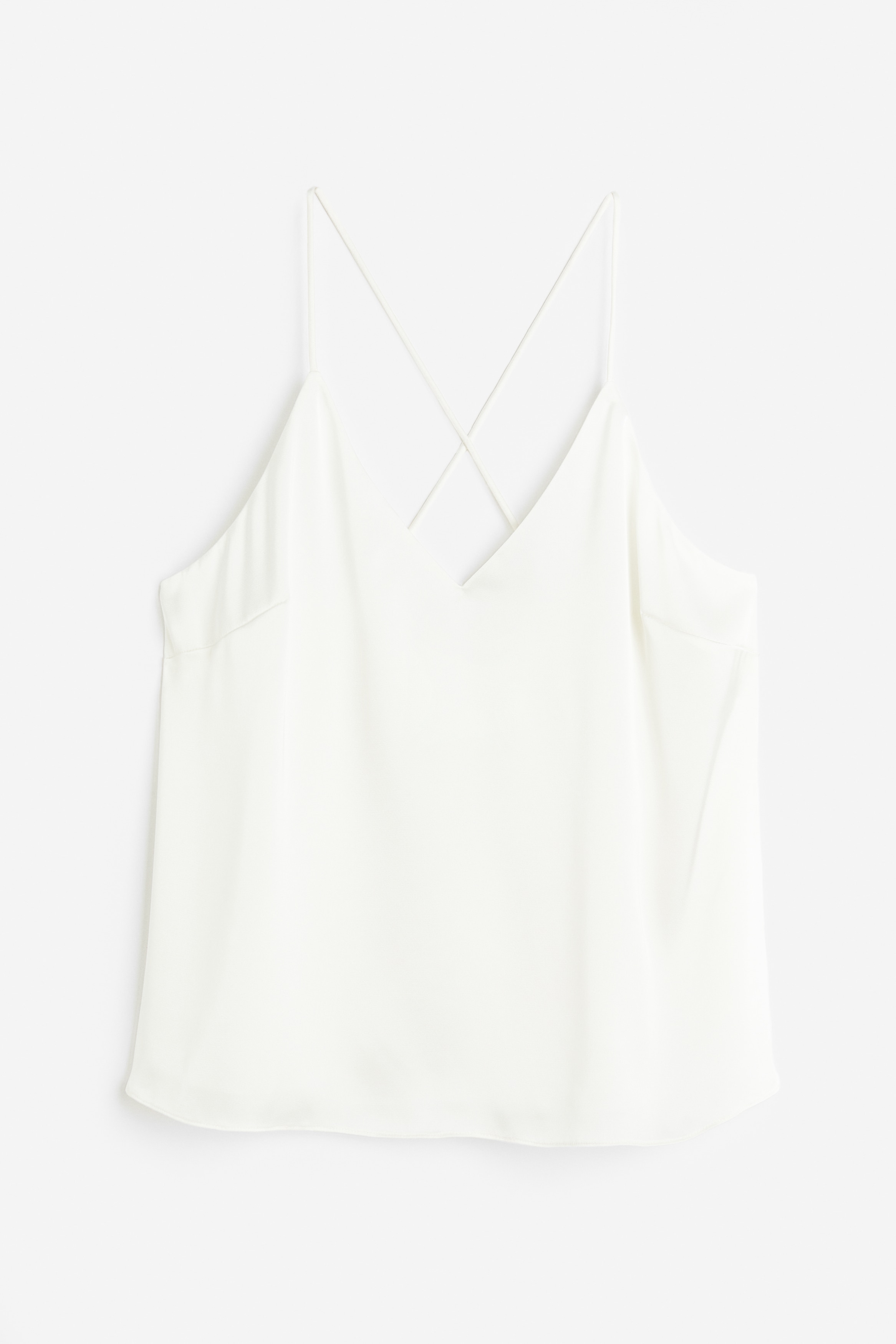 white satin cami top