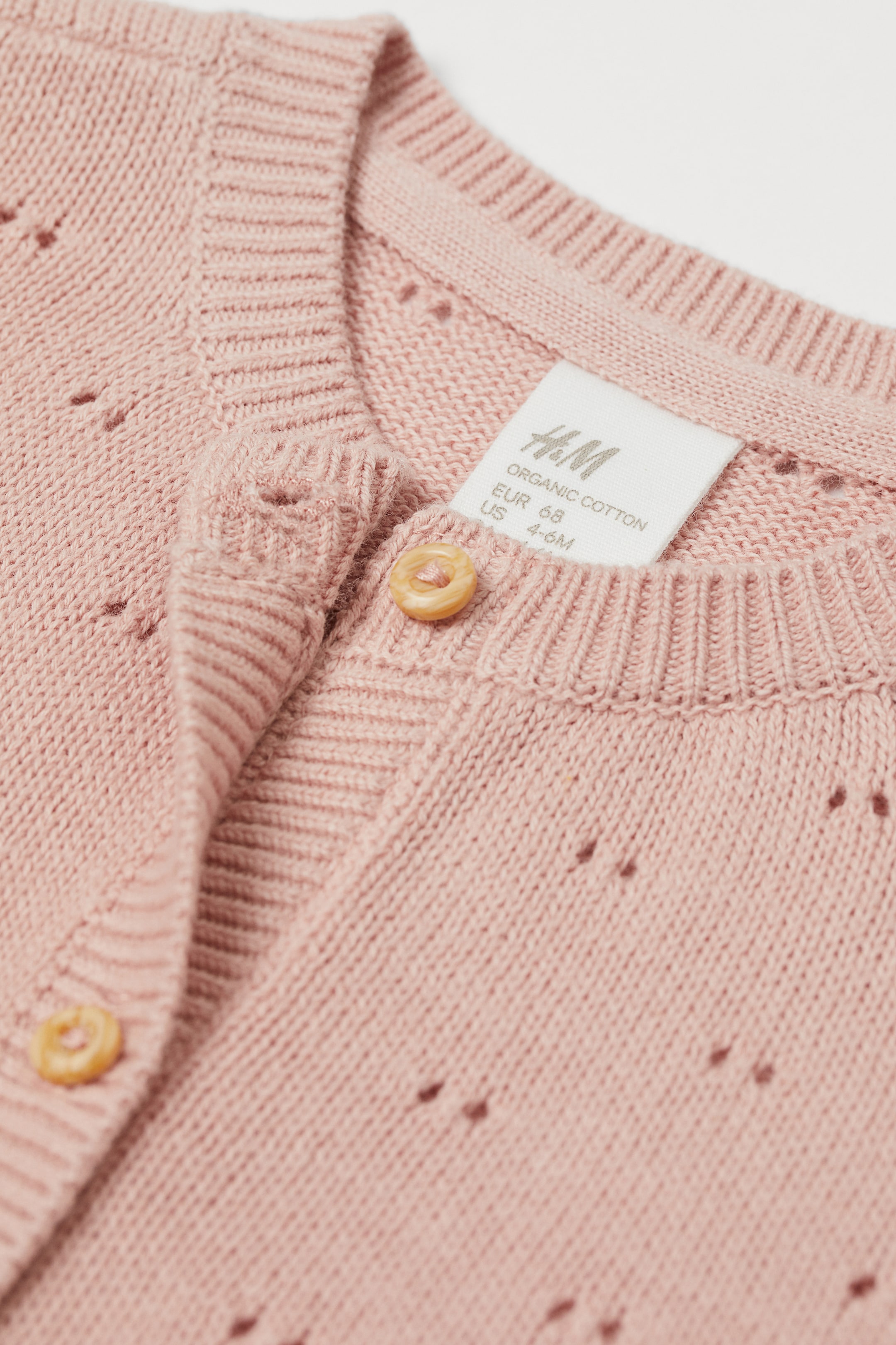 View larger image: Pointelle cotton cardigan - Powder pink - Kids | H&M IE 2