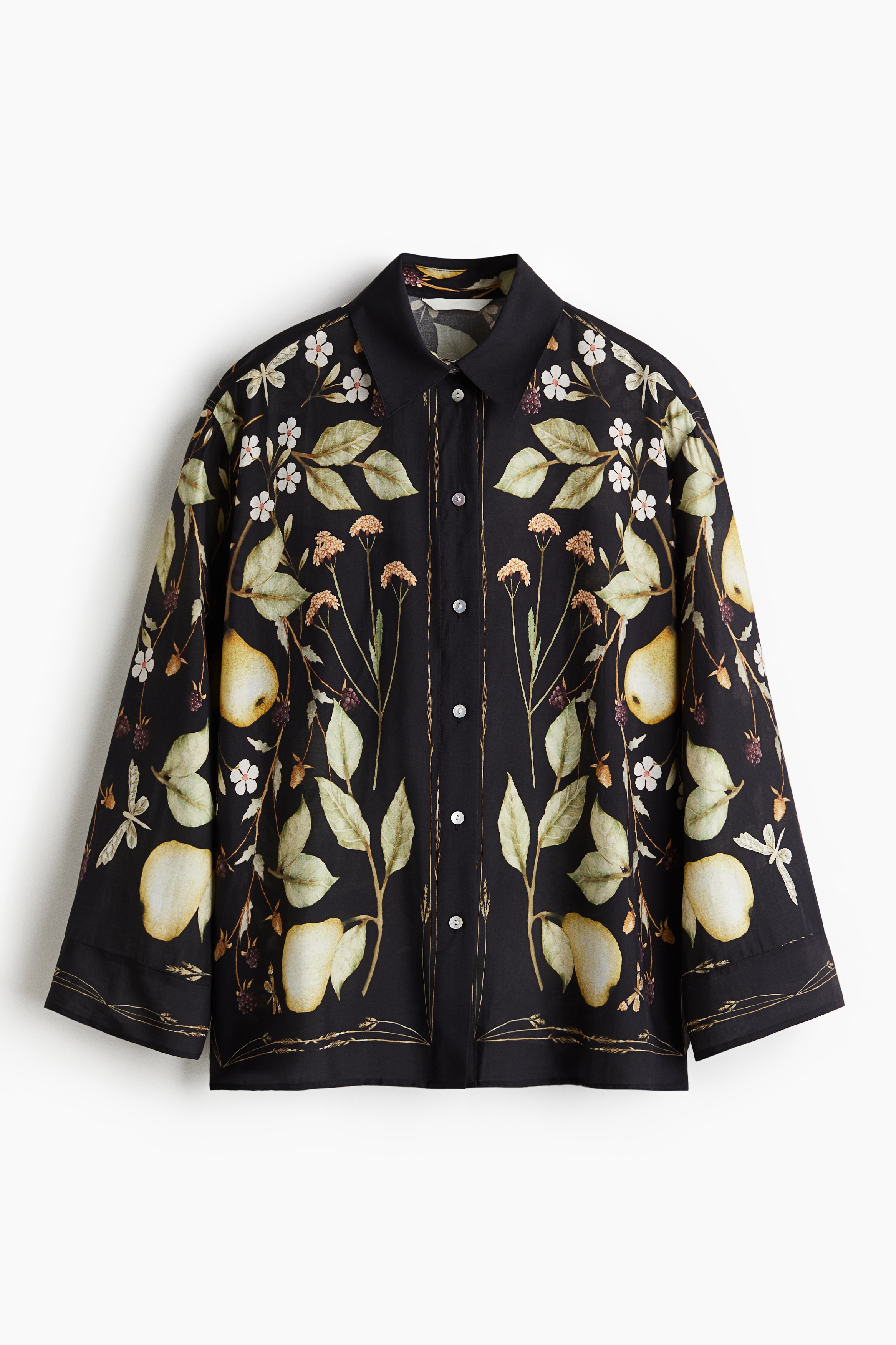 Oversized Shirt - Black/Pattern