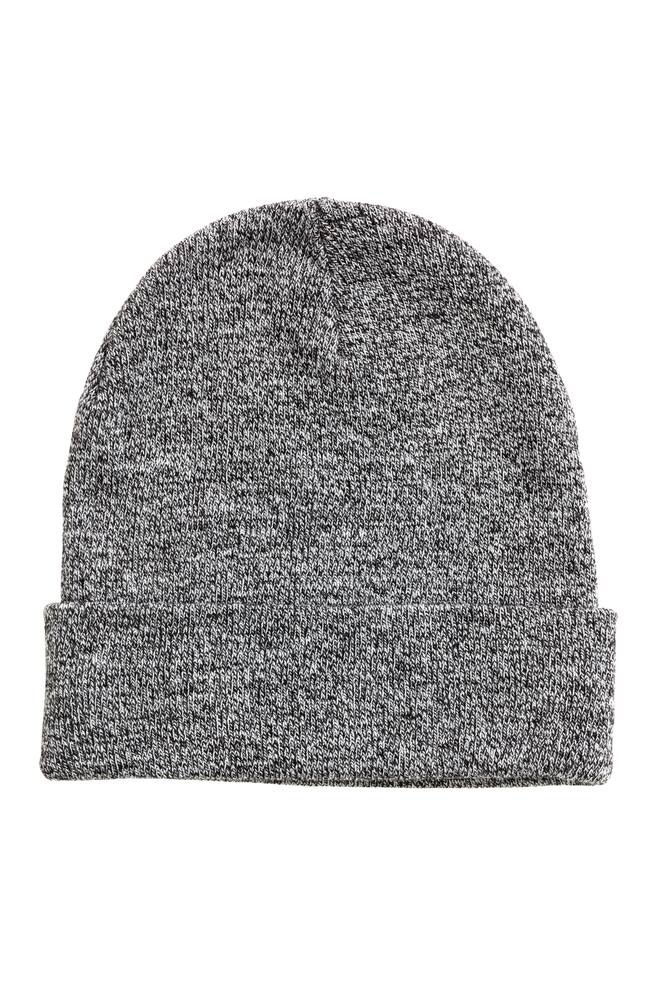 Knitted hat - Black marl - 1