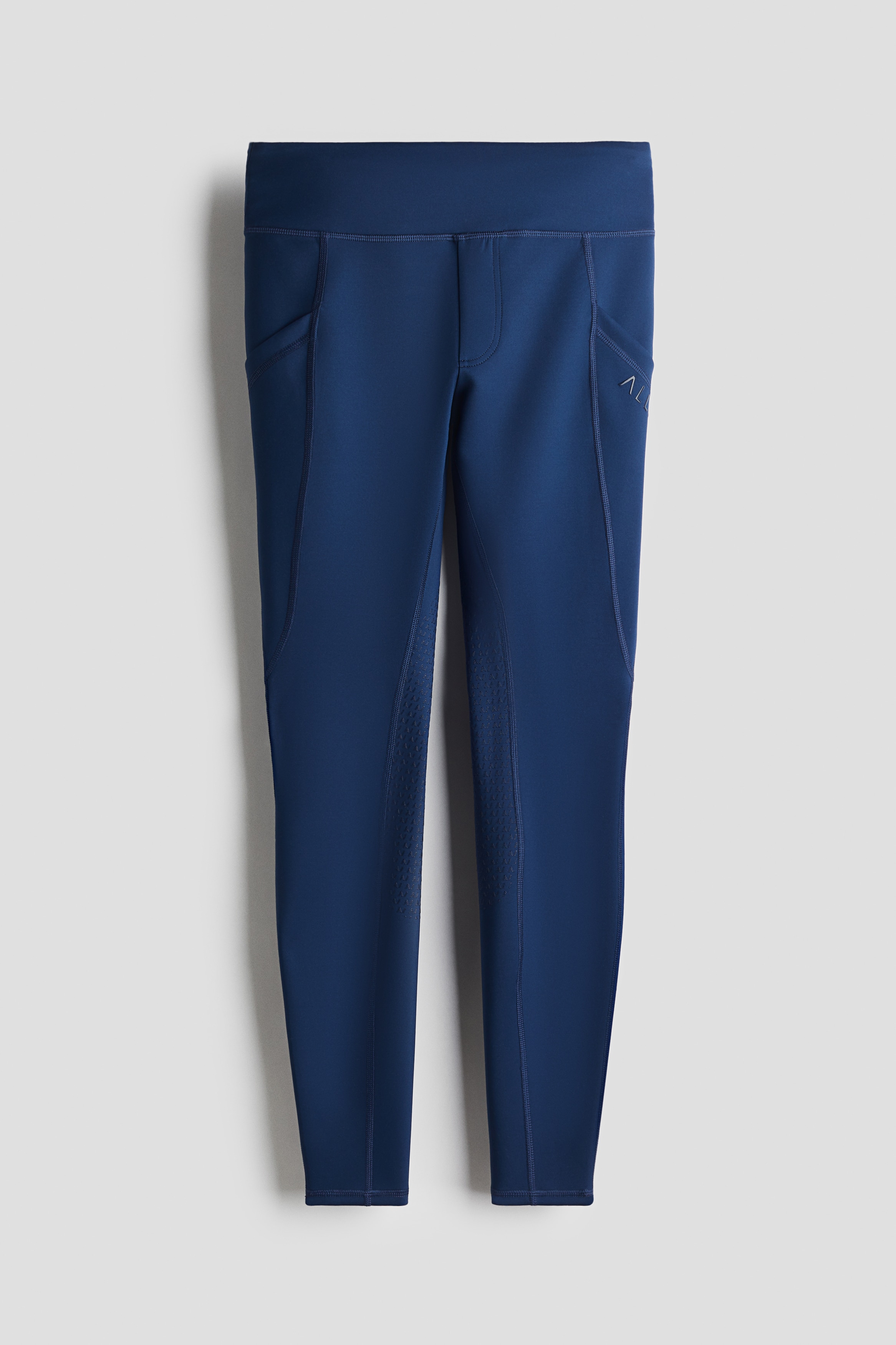 H&M Move - Dame - Marineblå Rideleggings med knegrep - Size: S