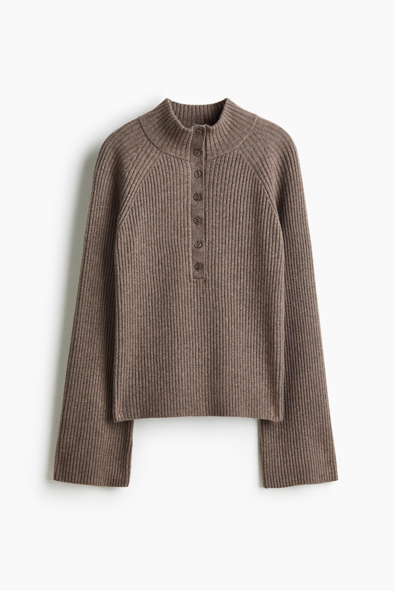 Rib-knit turtleneck jumper - Taupe