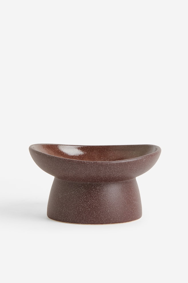 Scented candle in stoneware holder - Rust brown/Sichuan Fig/Cream/Calming Bergamot - 1
