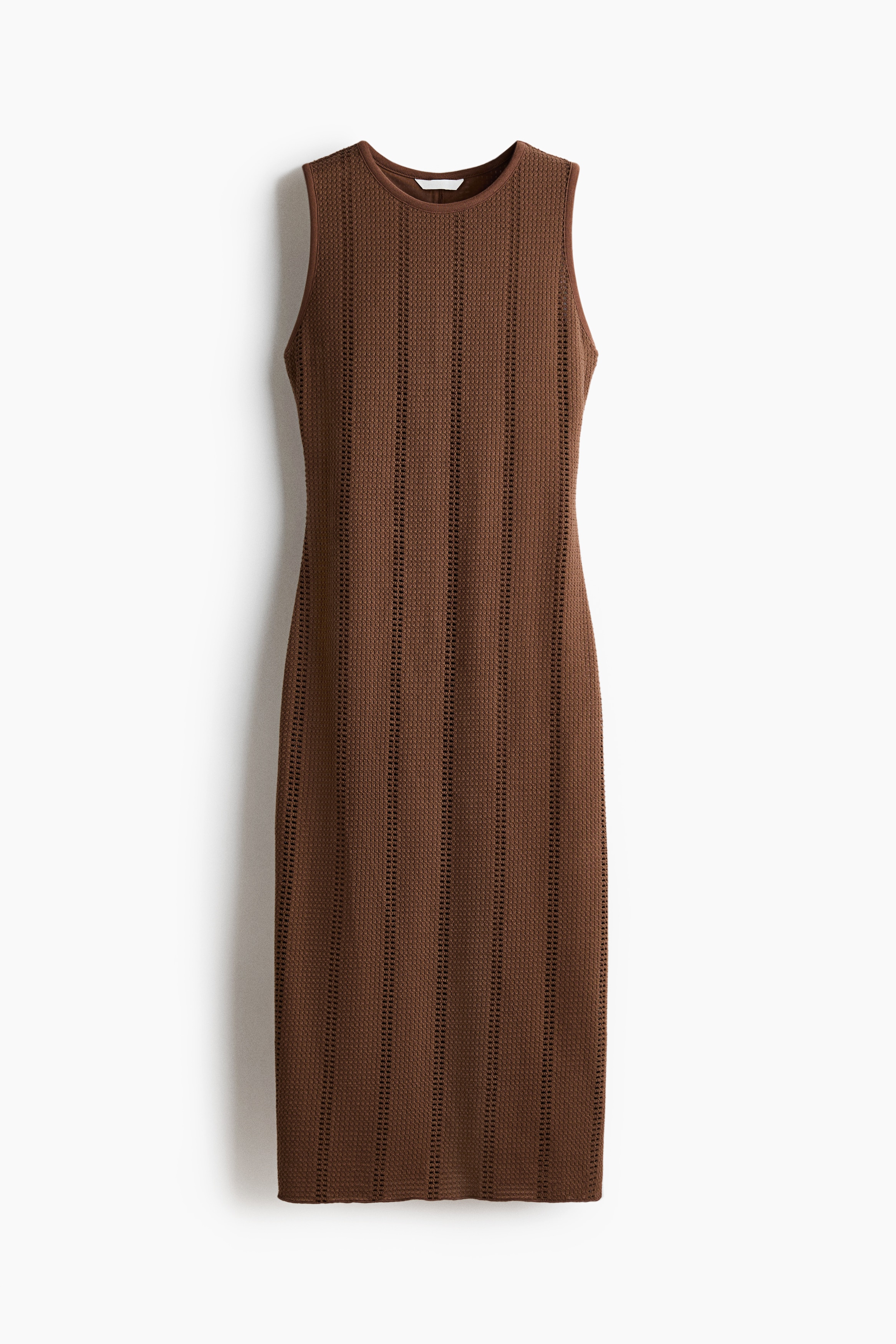 Textured-knit dress - Brown/Black
