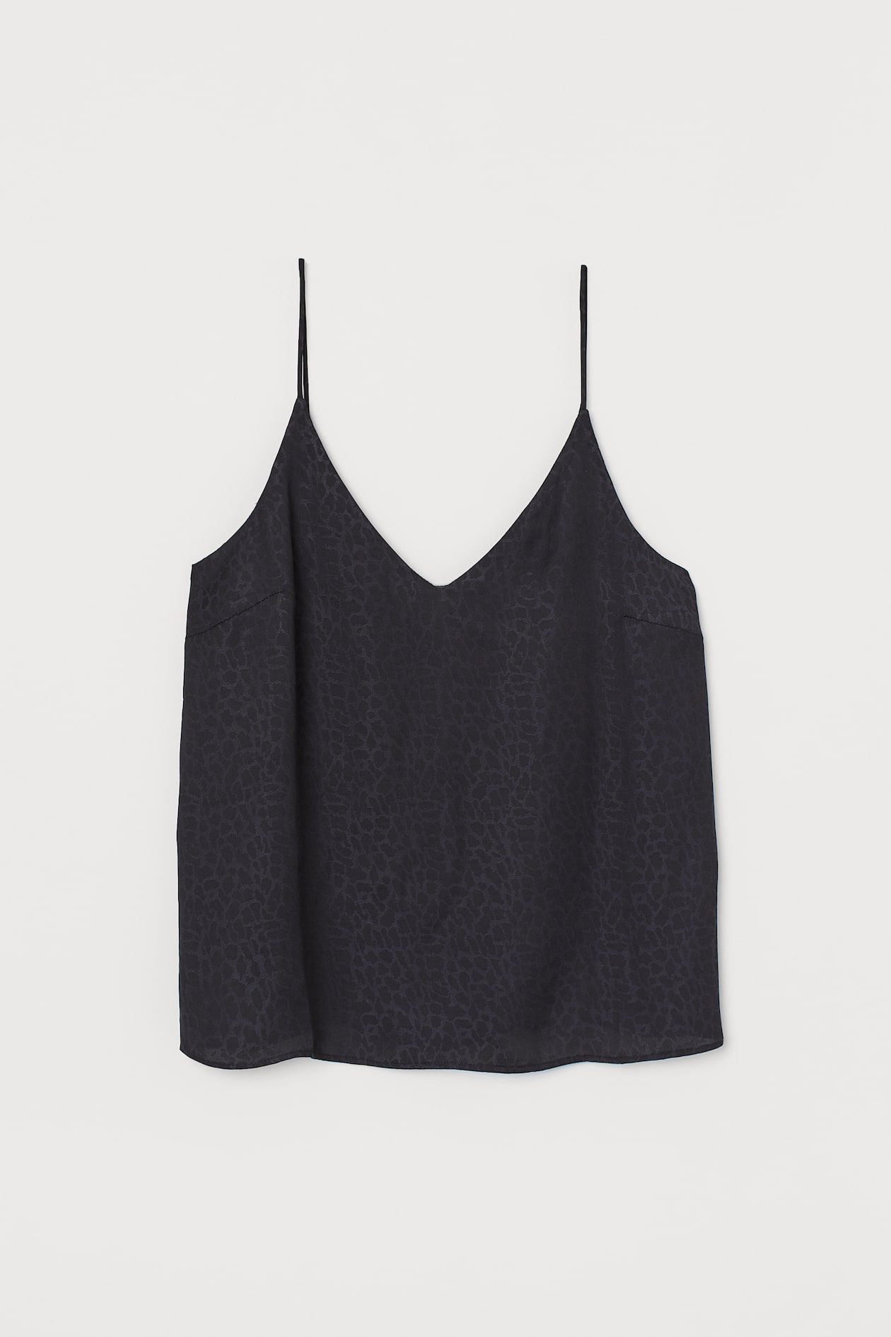 V-neck Camisole Top - V-neck - Sleeveless - Black/leopard print ...