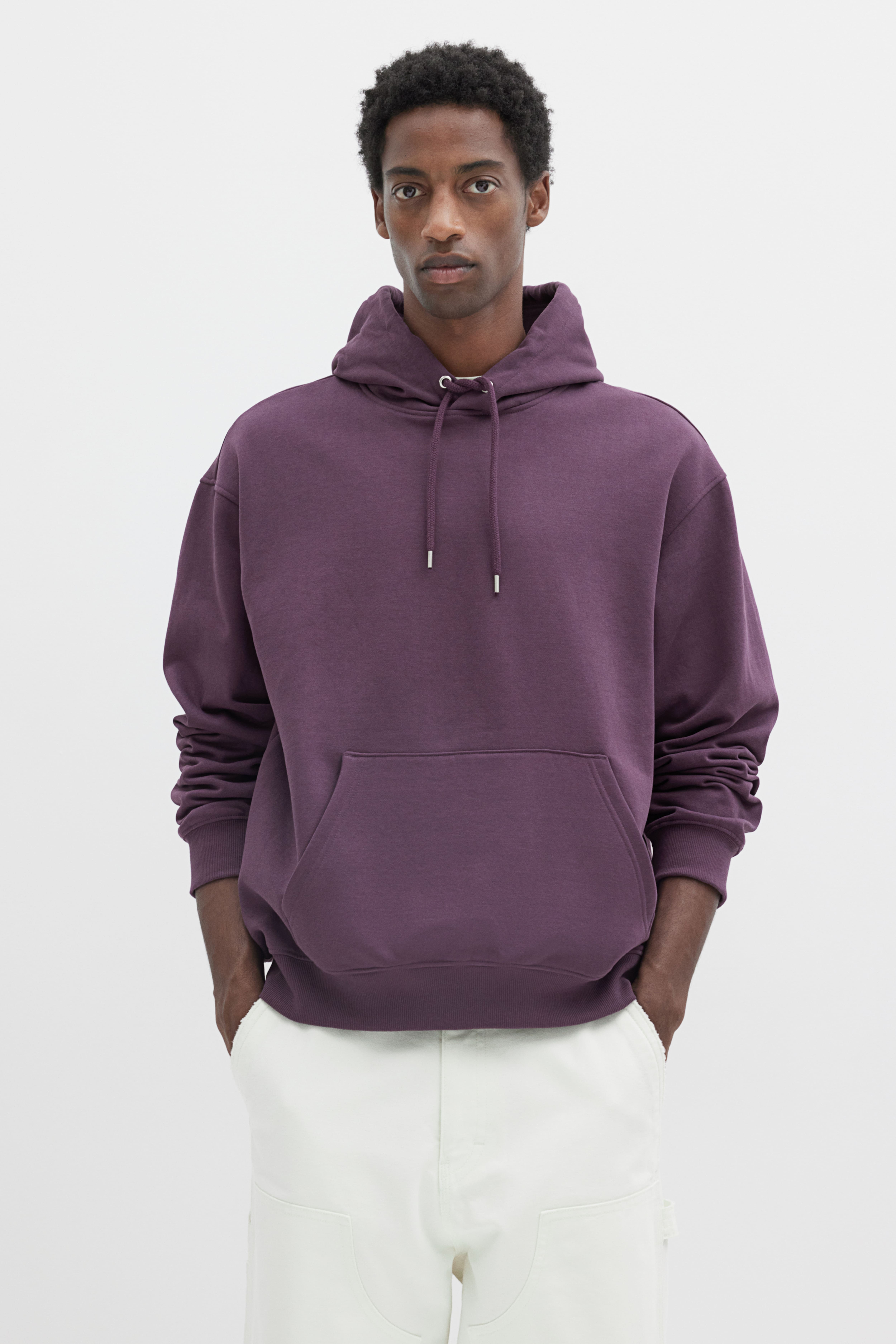 Loose Fit Hoodie Eggplant Men H M CA