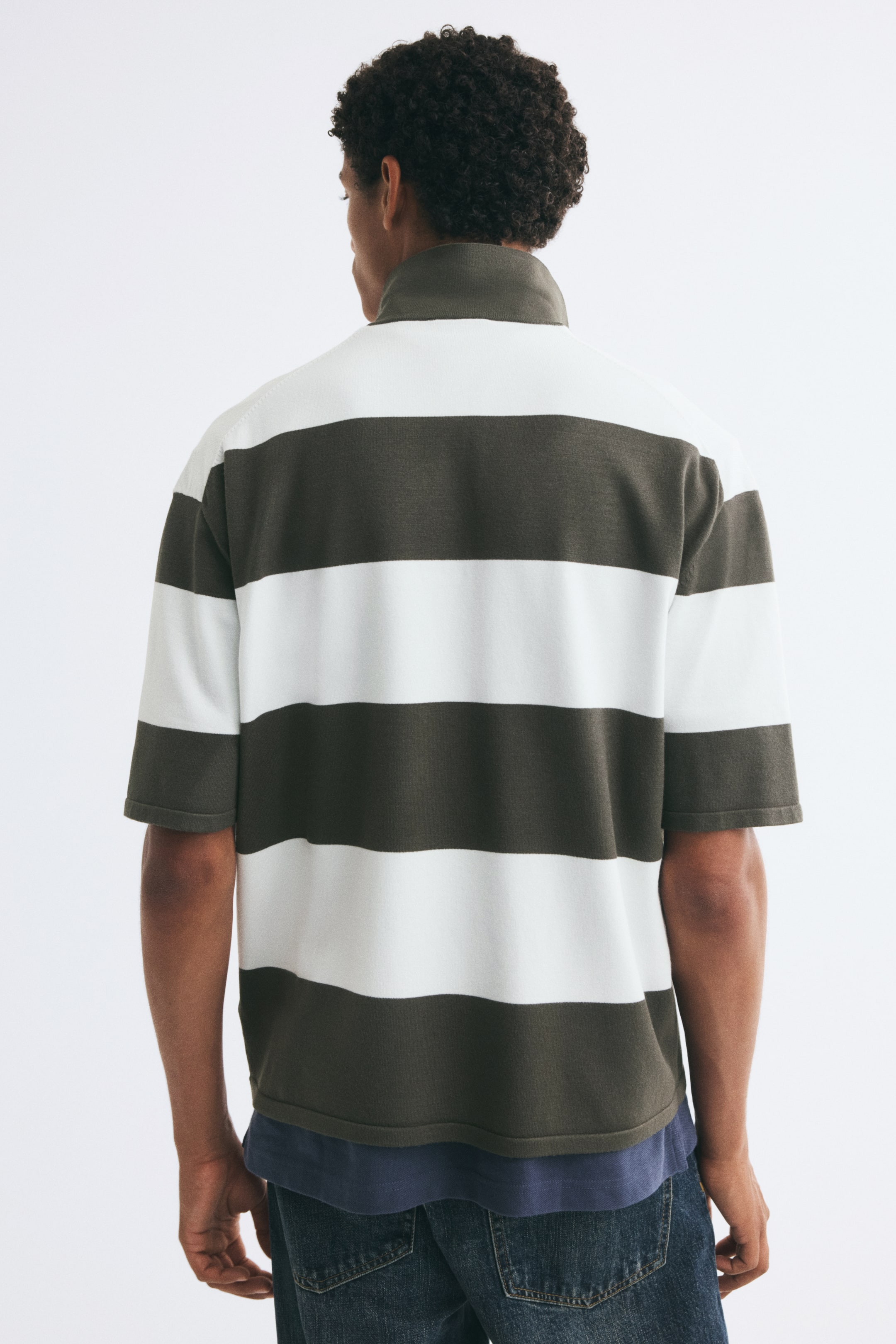 Loose-Fit Fine-Knit Polo Shirt