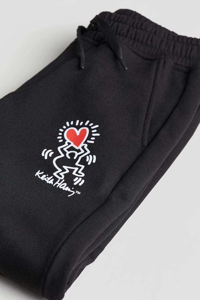 Painokuvalliset joggersit - Musta/Keith Haring - 3