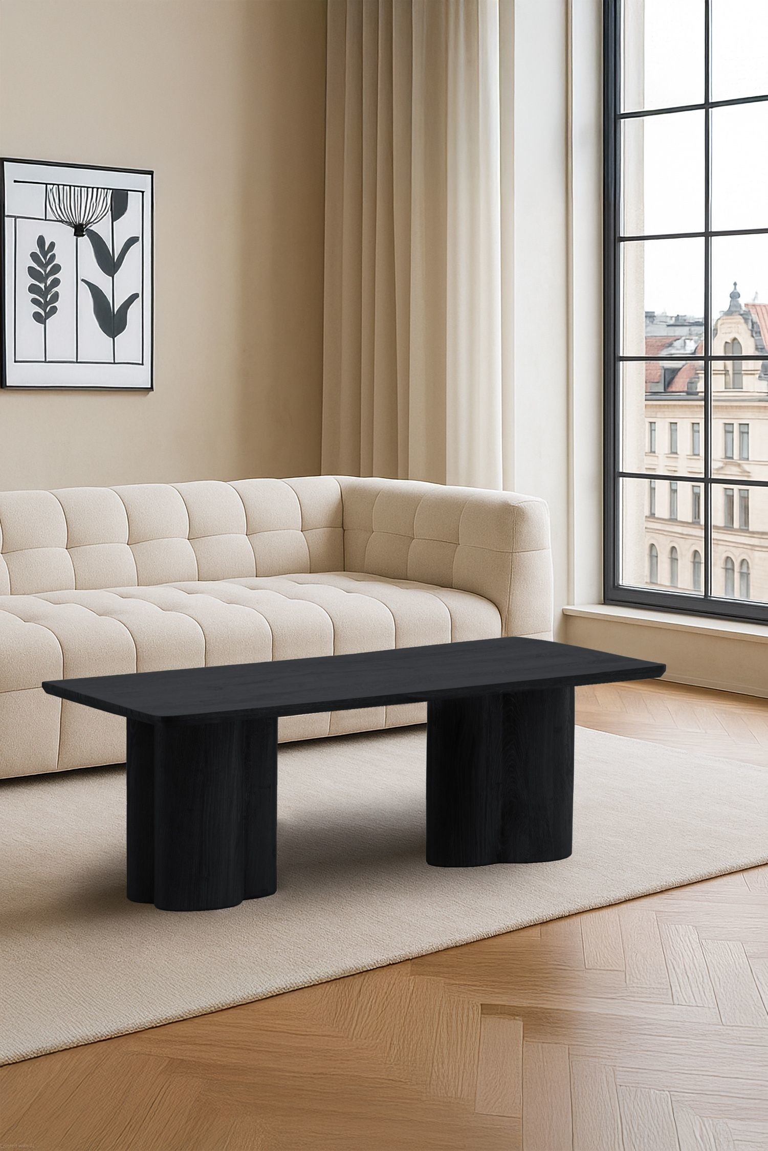 Olivia Sofa Table - Mdf, Black