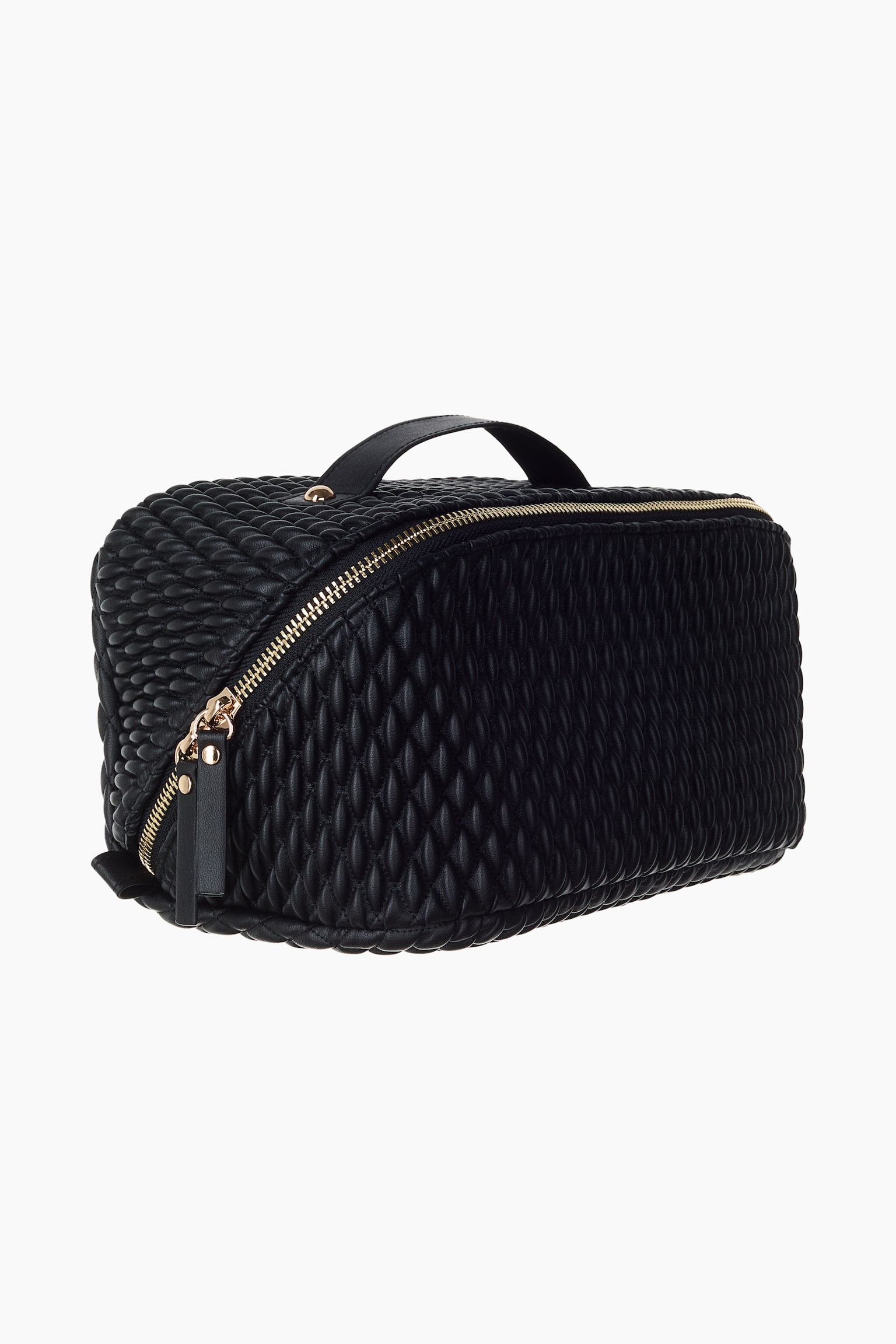 Женский несессер H&M Quilted Boxy Toiletry Bag, цвет: Чёрный — фото 3
