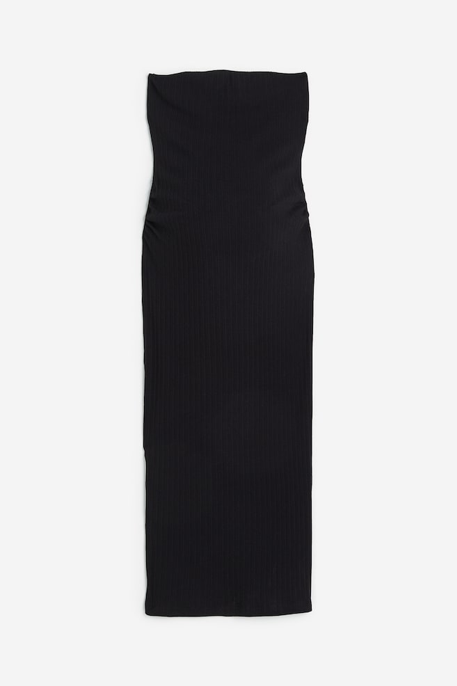 MAMA Ribbed tube dress - Black - 2