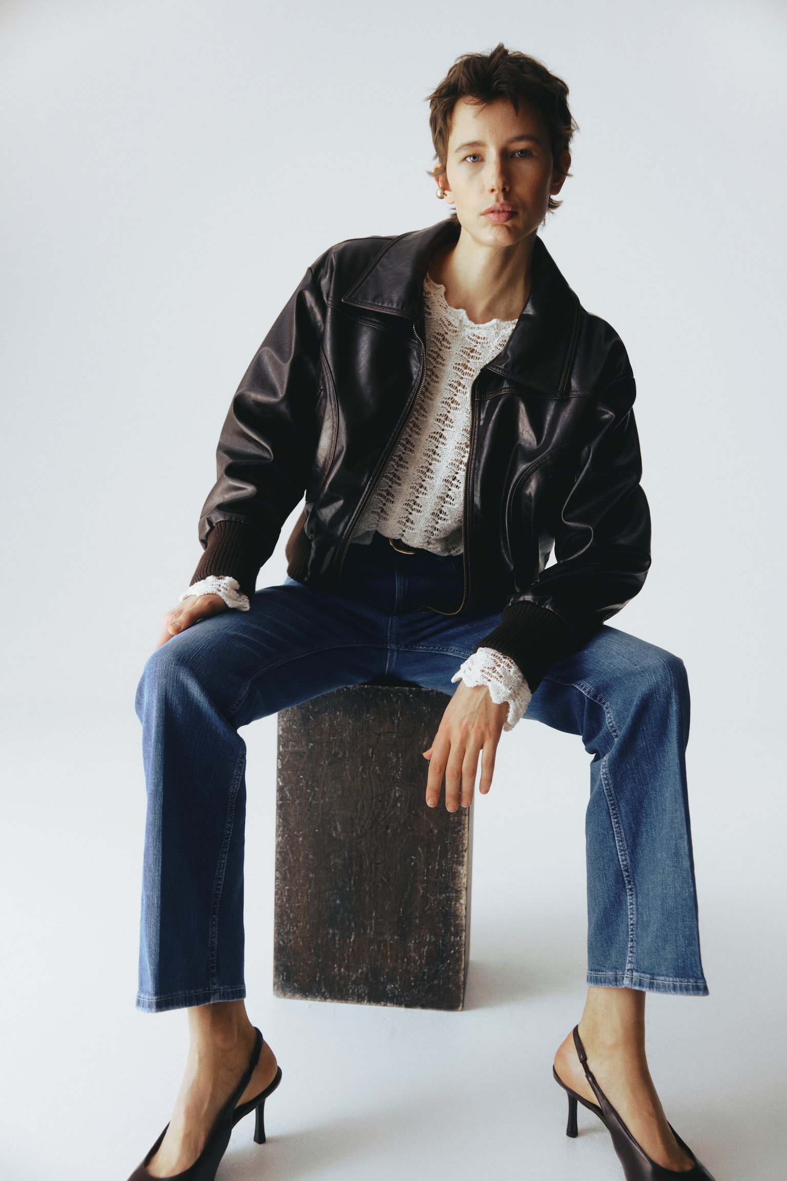 Bootcut High Jeans - כחול ג'ינס/חום כהה/כחול ג'ינס כהה - 6