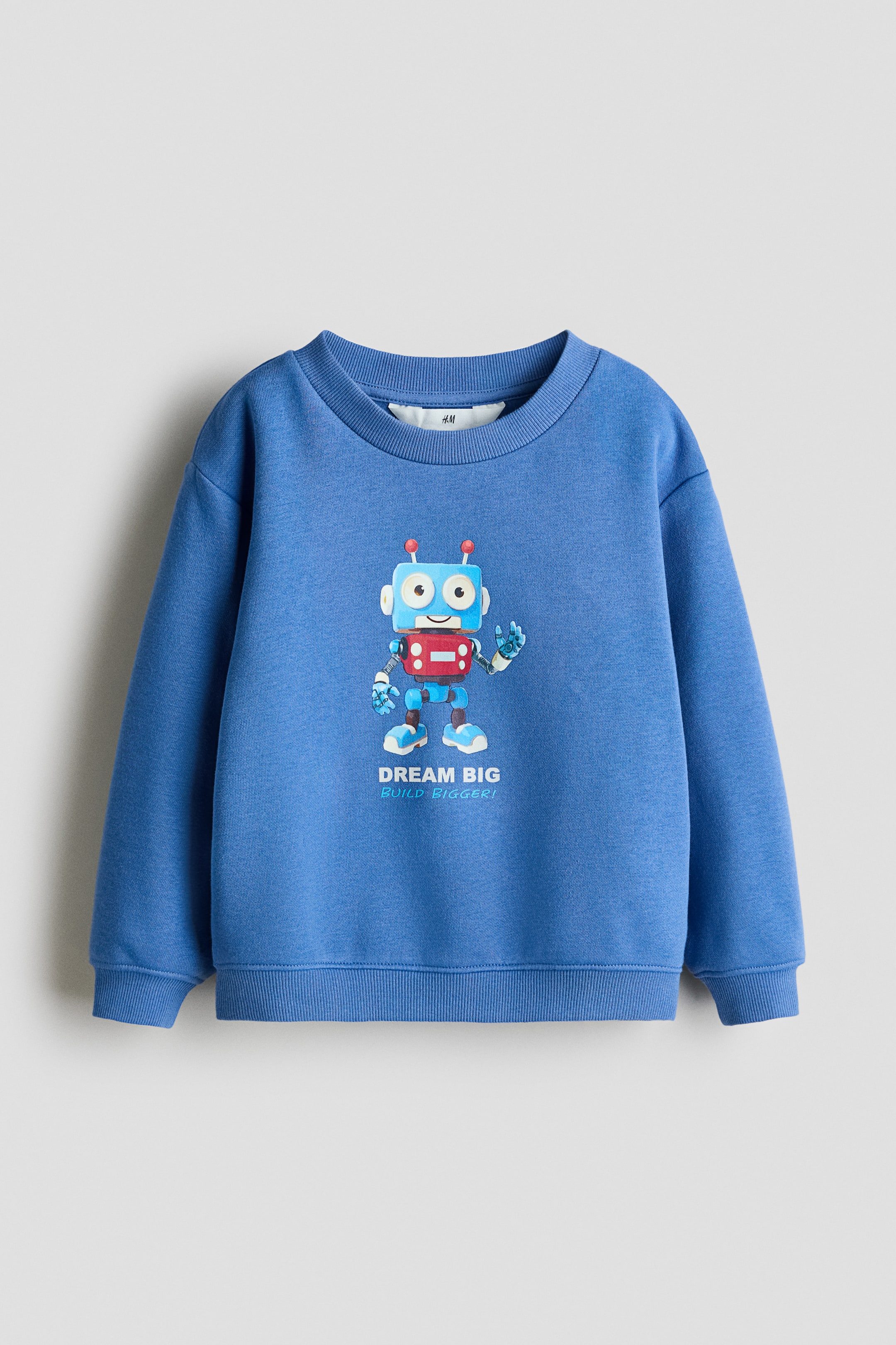Grotere afbeelding bekijken: Sweater met print - Blauw/Robot - KINDEREN | H&M BE 1