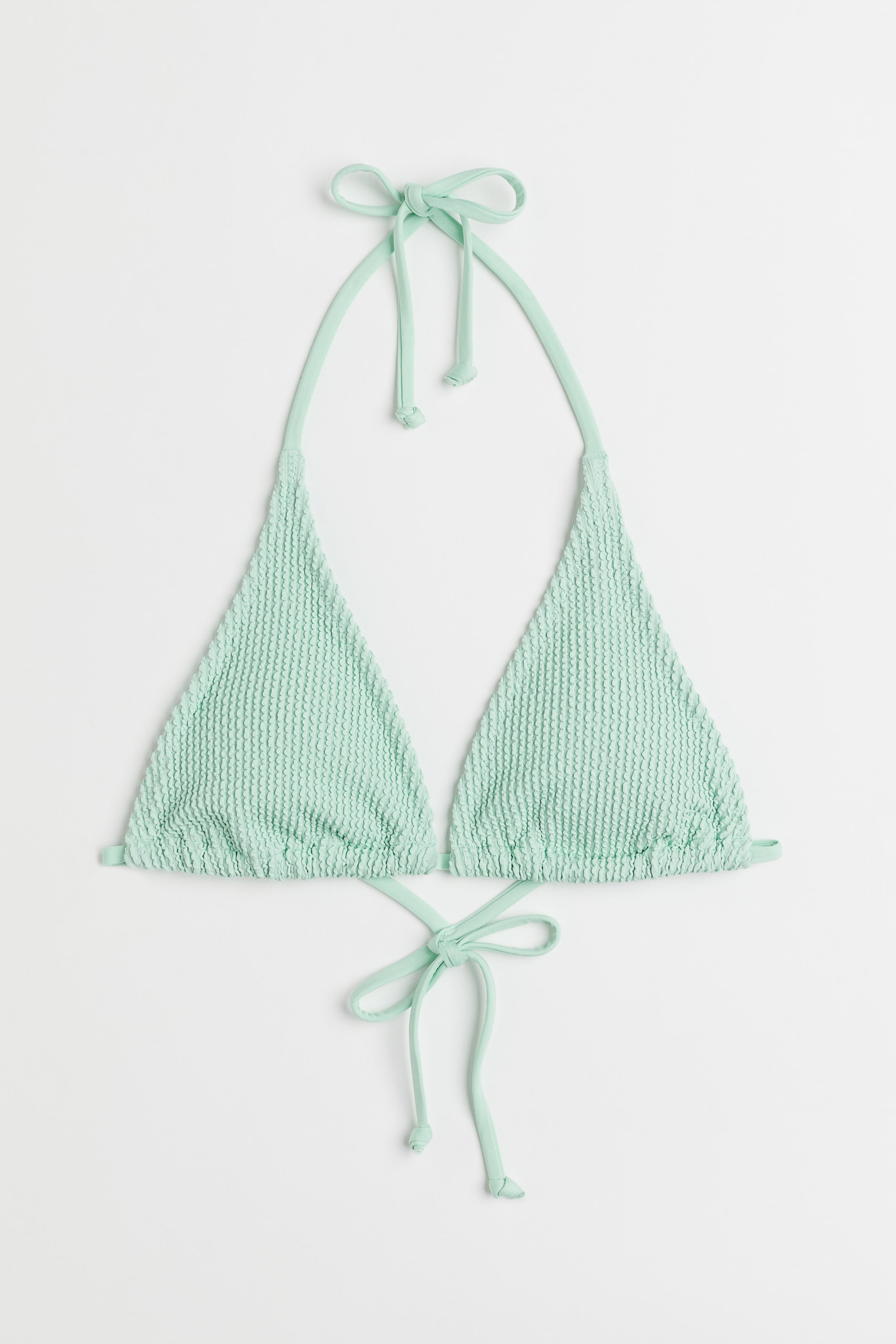 Ampliar la imagen: Top de bikini triangular con relleno - Verde menta - Ladies | H&M MX 1