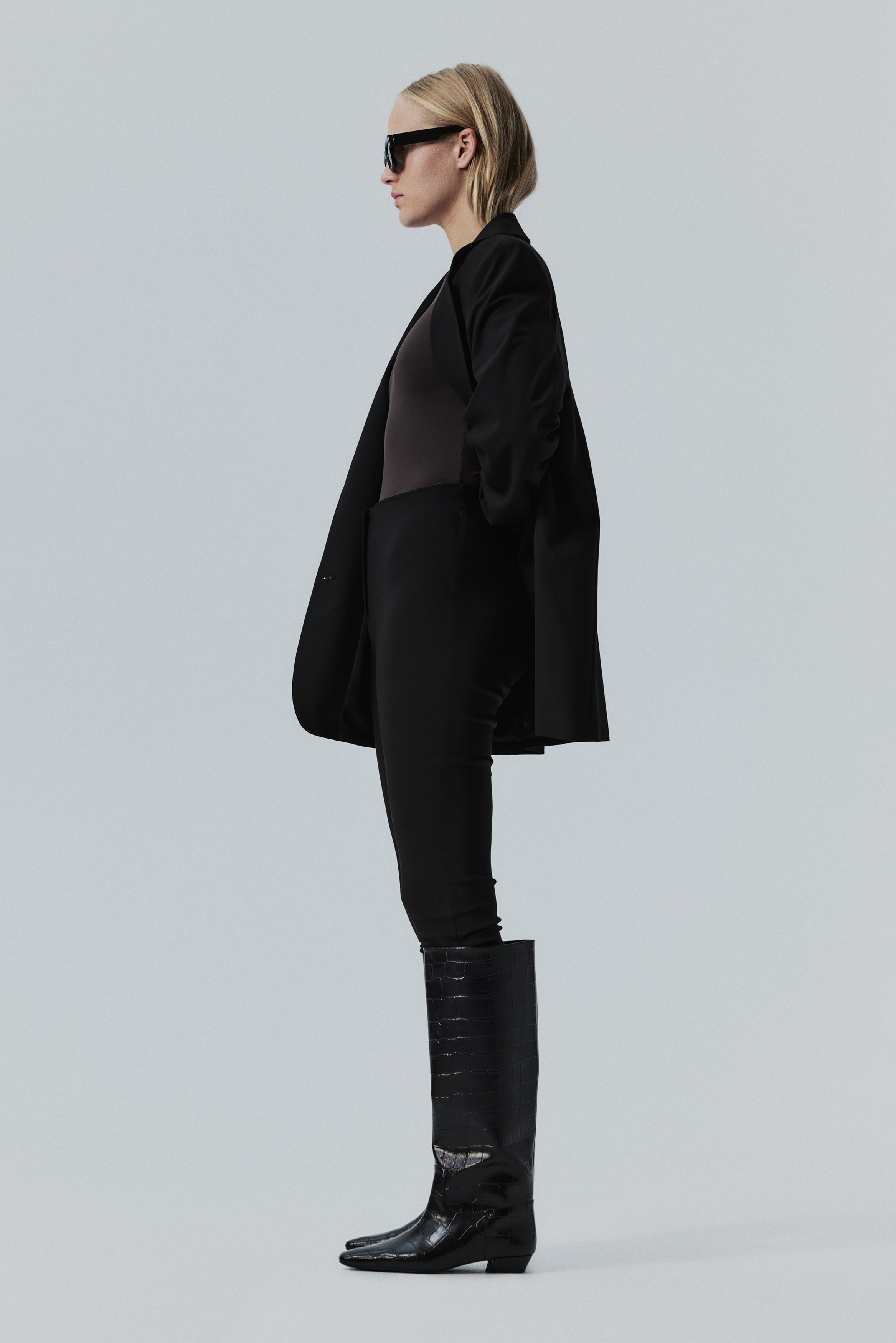 H & M - Sculpting 長袖ソングボディスーツ - ブラウン