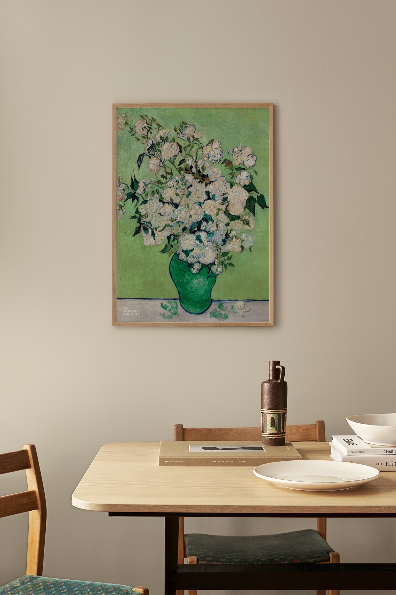 The Flower Bouquet Green Poster - Grün