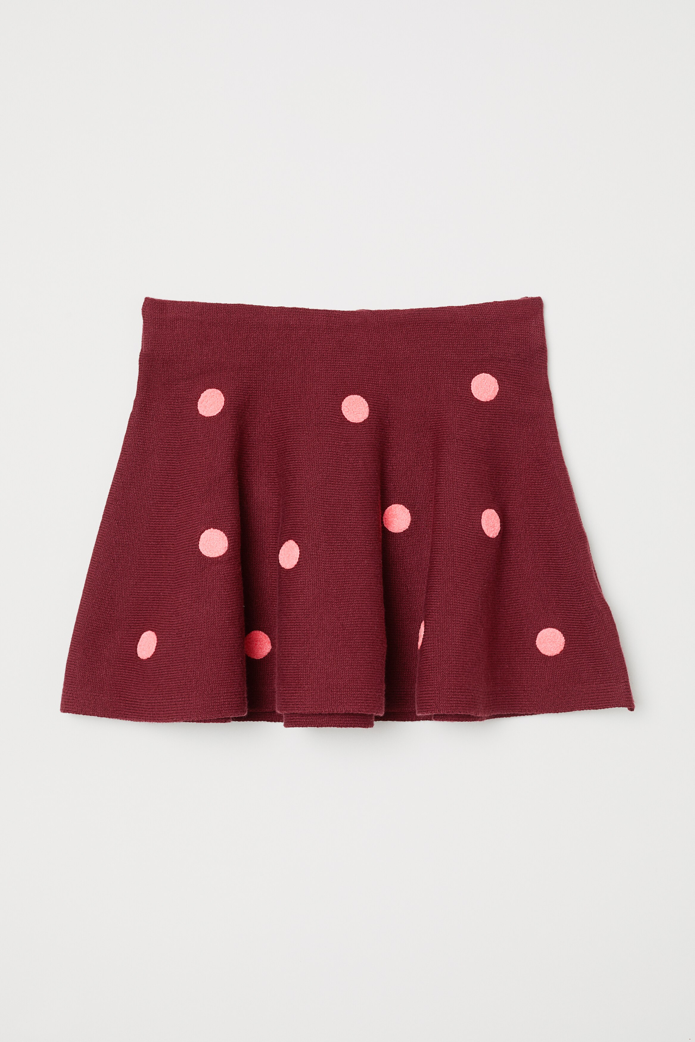 Jupe Circulaire Rouge à Pois H&M Pour Fille 5-6 Ans - Coton 100%, Neuve