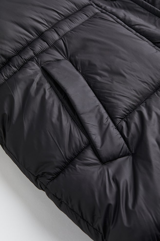 Hooded puffer coat - Black - 10