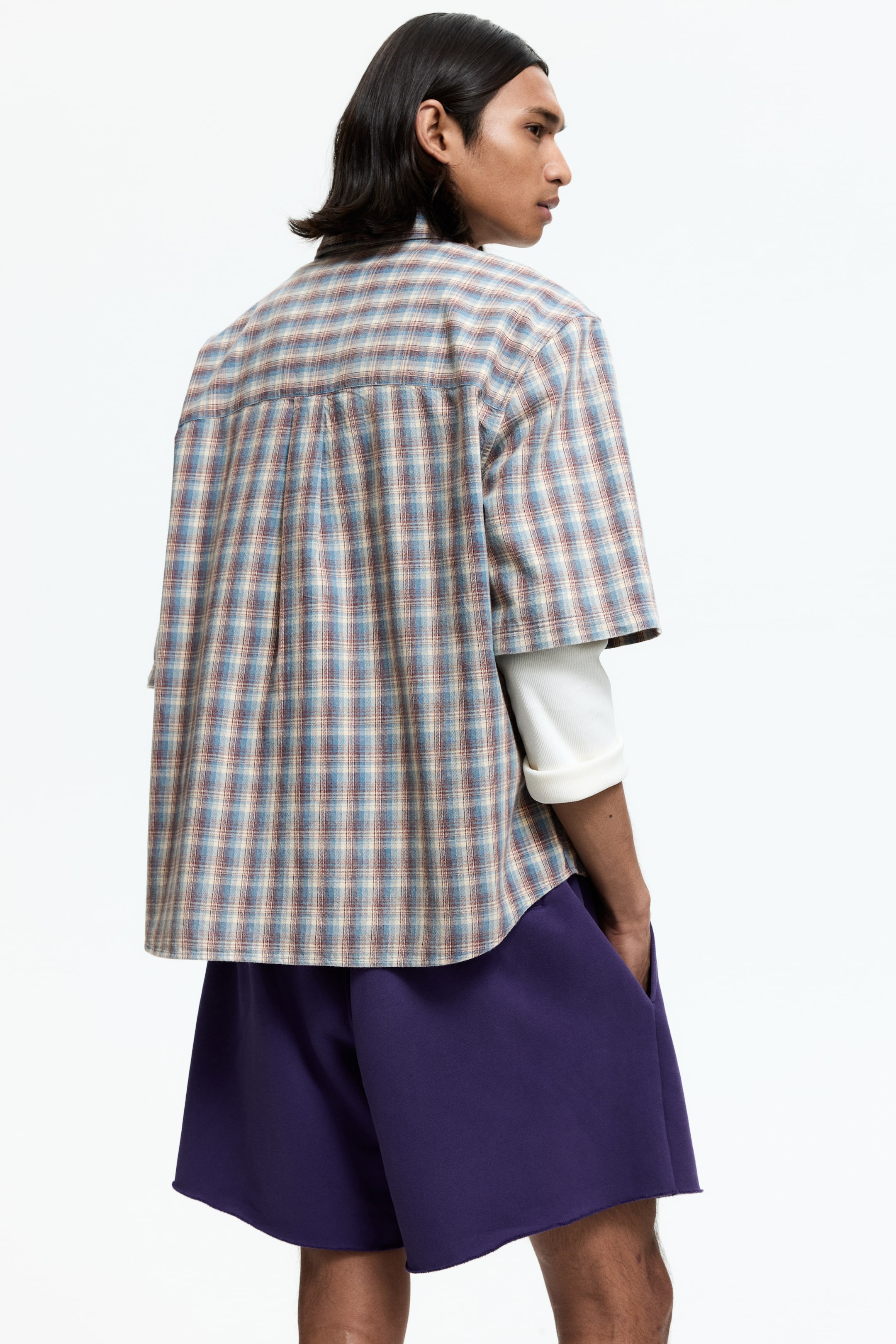 Мужские рубашки H&M Regular-Fit Short-Sleeved Shirt — фото 3