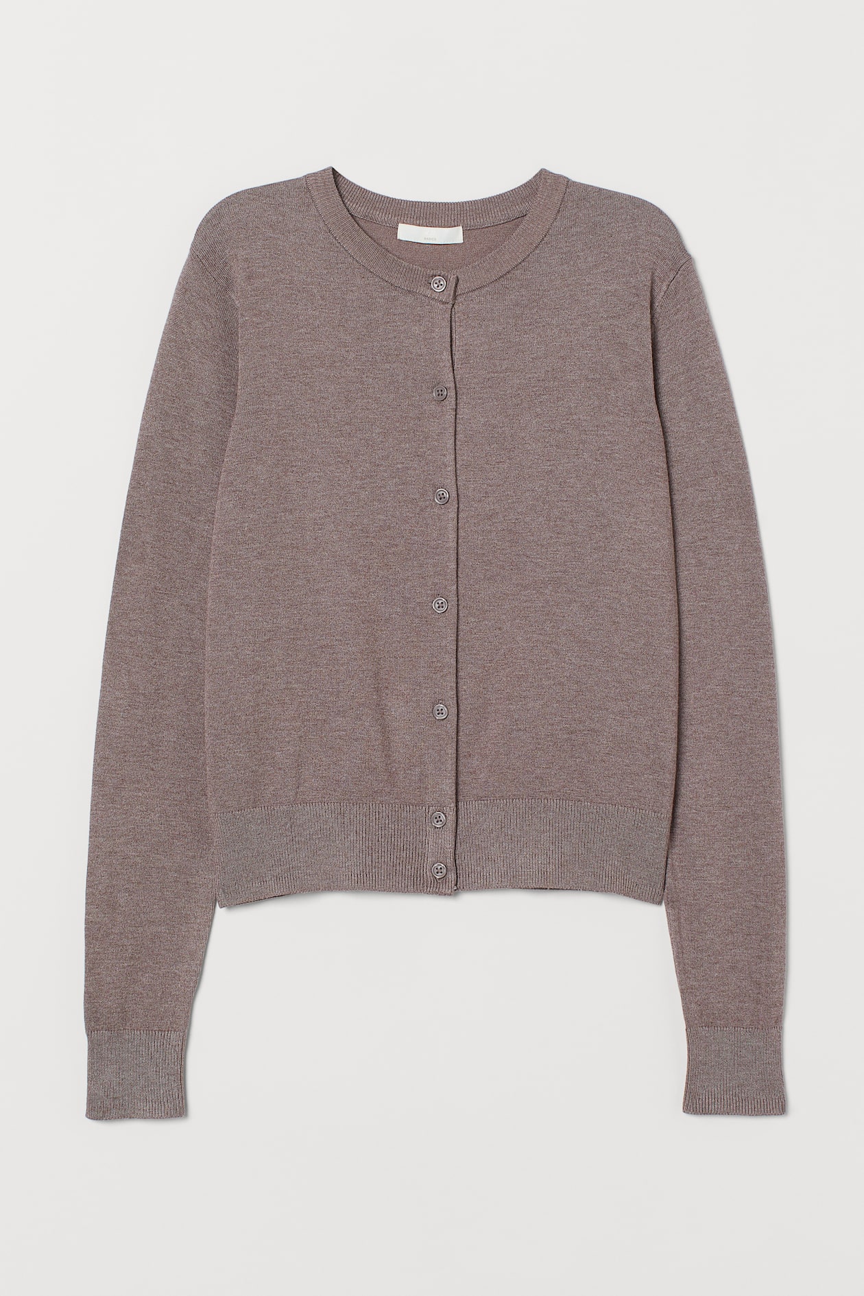 Fine-knit Cardigan - Taupe melange - Ladies | H&M US