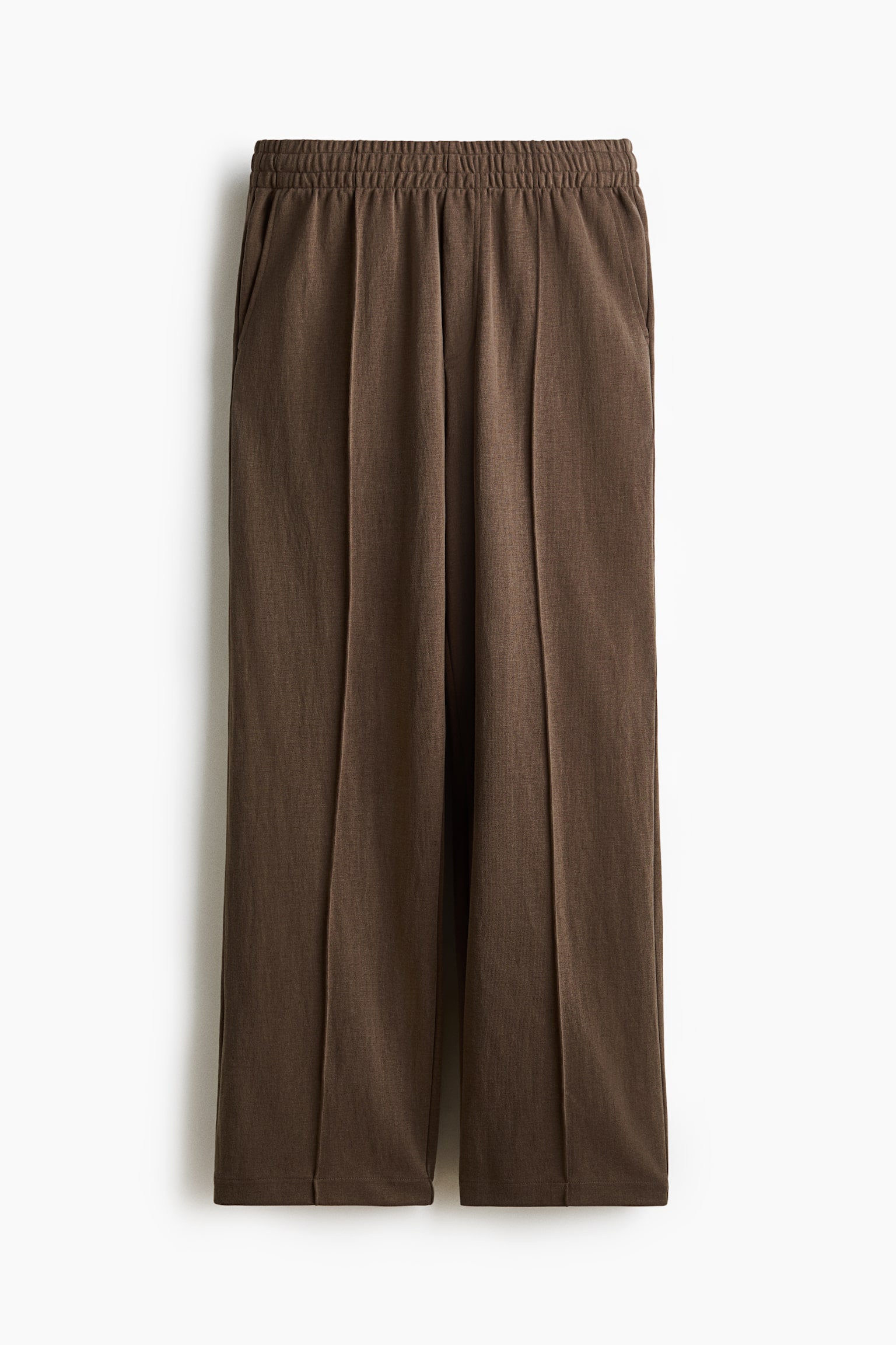 Pantalon jogging décontracté en interlock - Taupe foncé/Beige clair