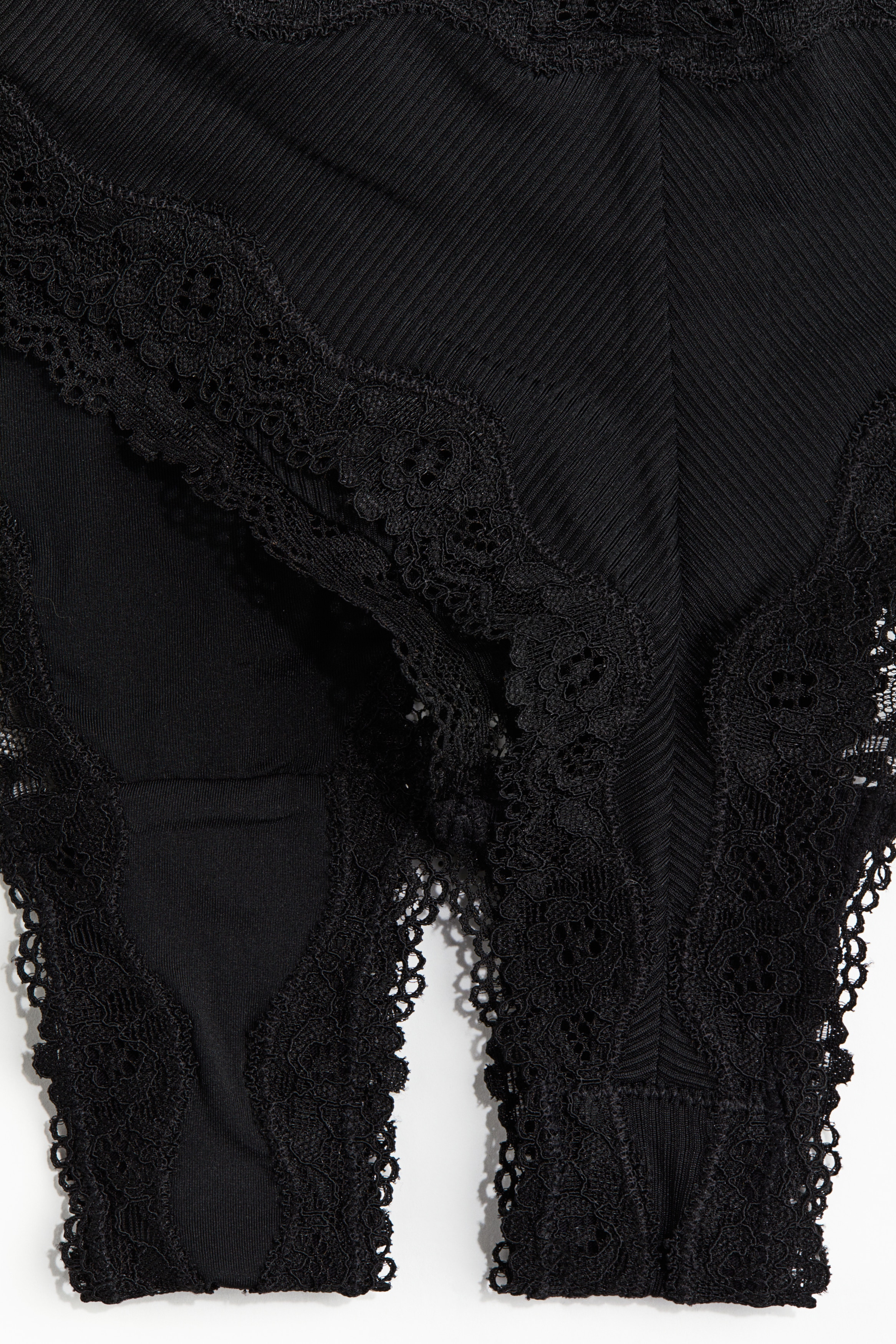 5-pack microfibre and lace Brazilian briefs