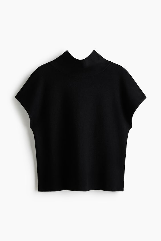 Женские топы H&M Fine-Knit Mock Turtleneck Top