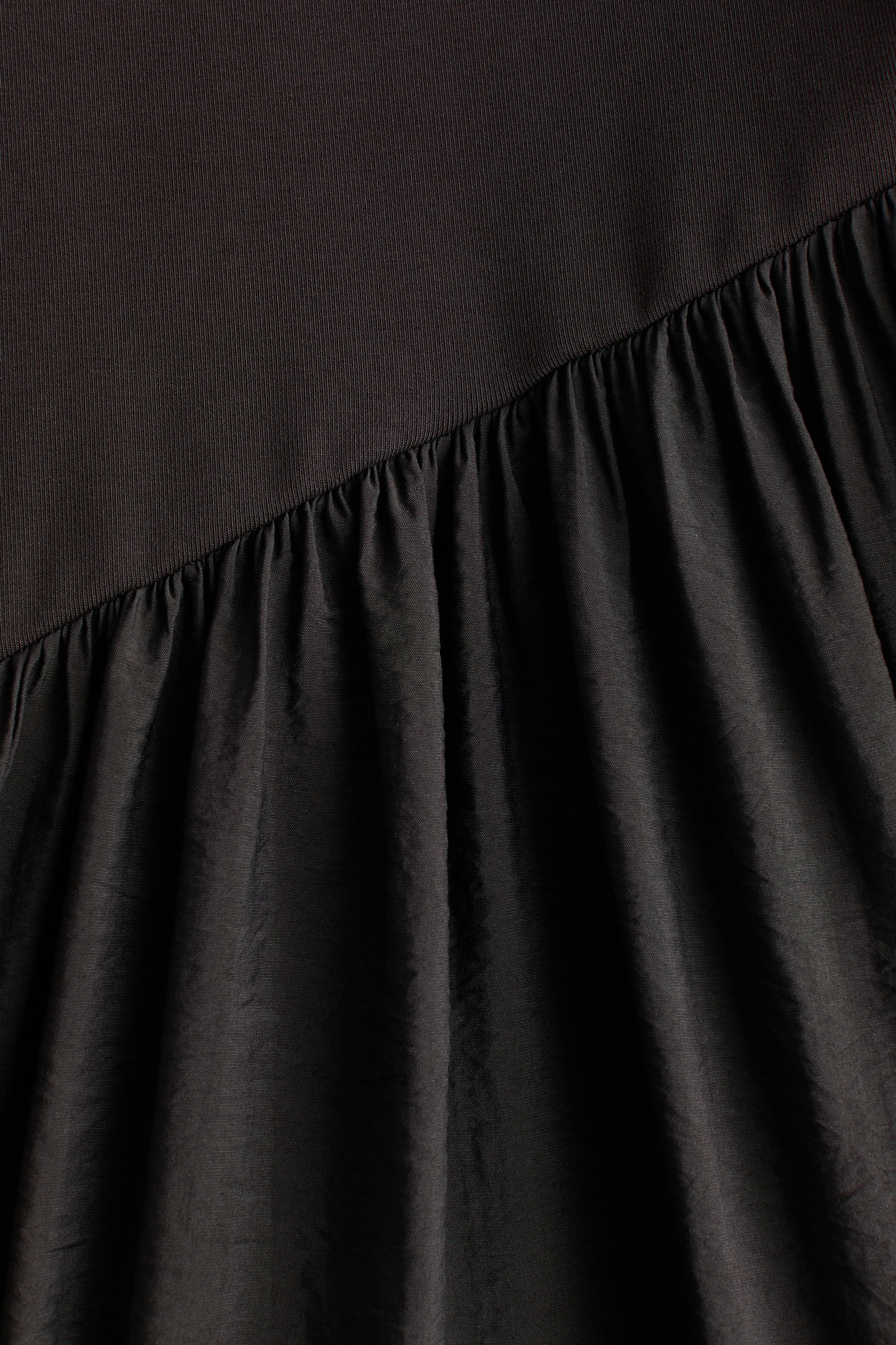 Asymmetric Dual-Fabric Dress
