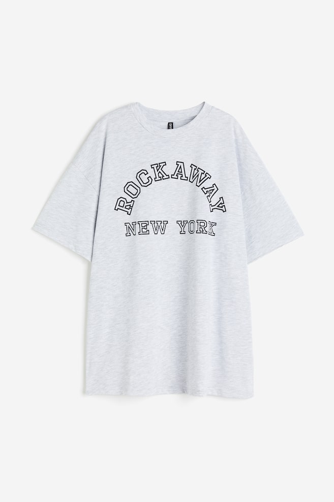 Oversized printed T-shirt - Light grey marl/Rockaway/Black/Supernova/White/Surfin' Waves/Black/Cherish the Sun/dc/dc/dc/dc/dc - 2