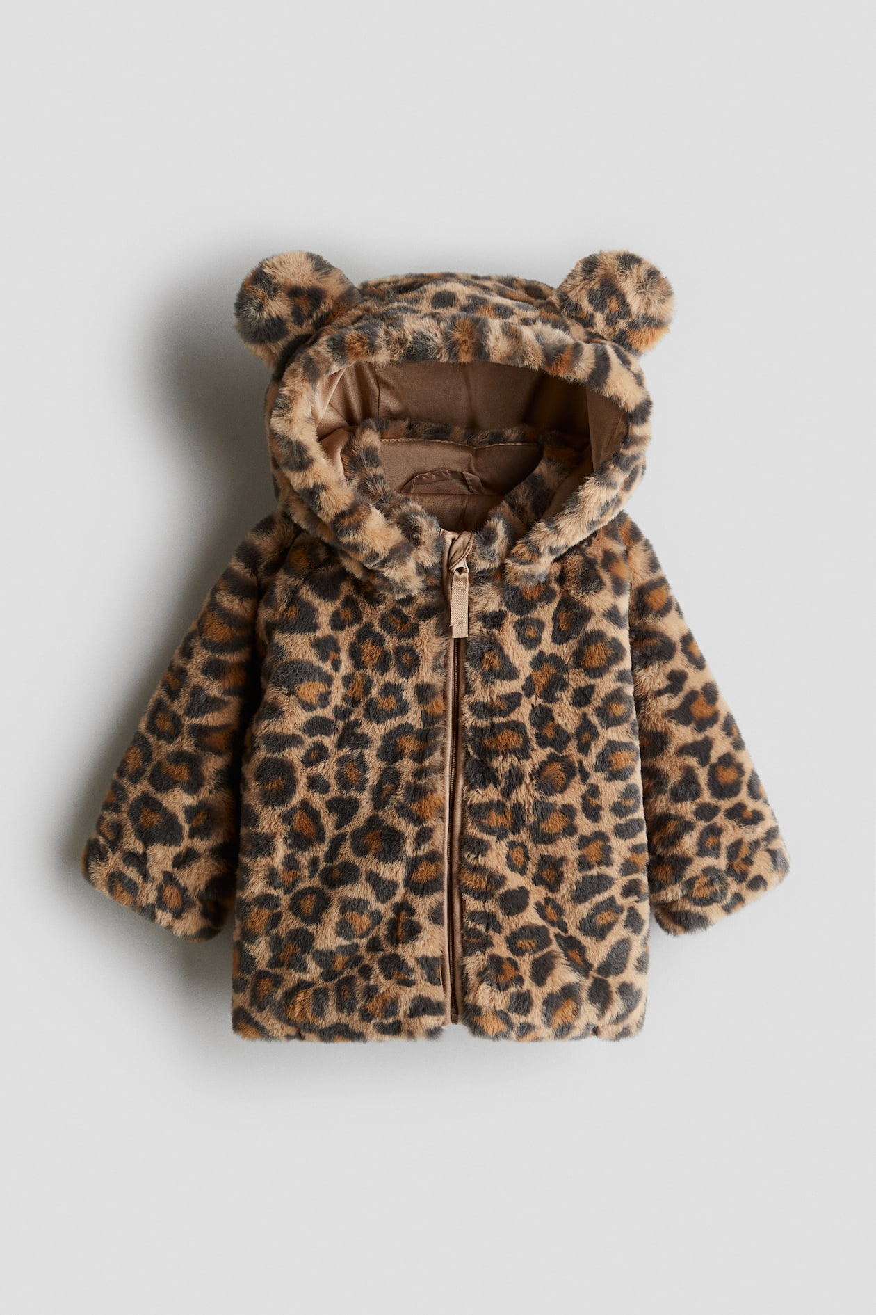 Veste duveteuse à motif - Beige/imprimé léopard - ENFANT | H&M FR