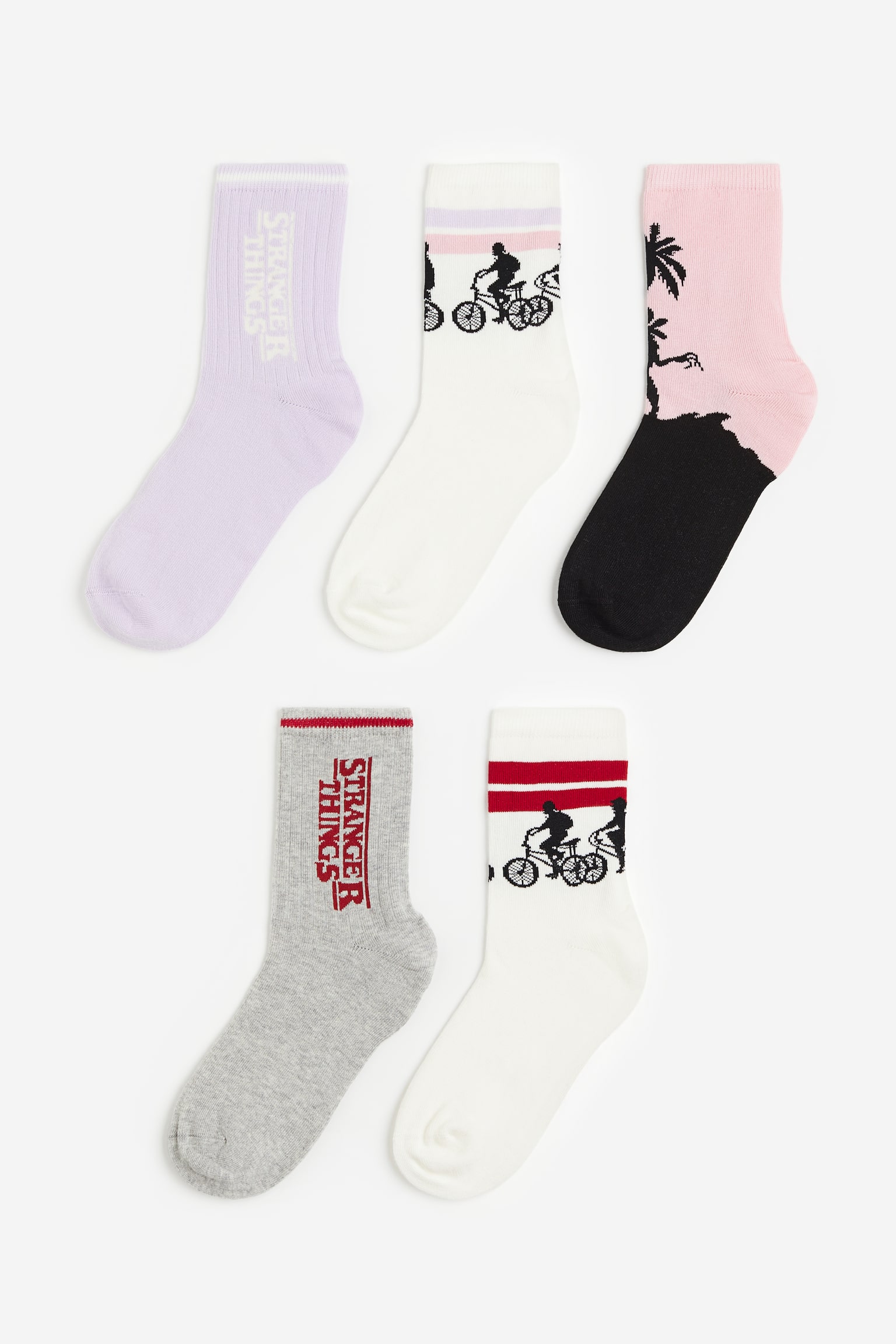 5-pack Socks - Light purple/Stranger Things - 1