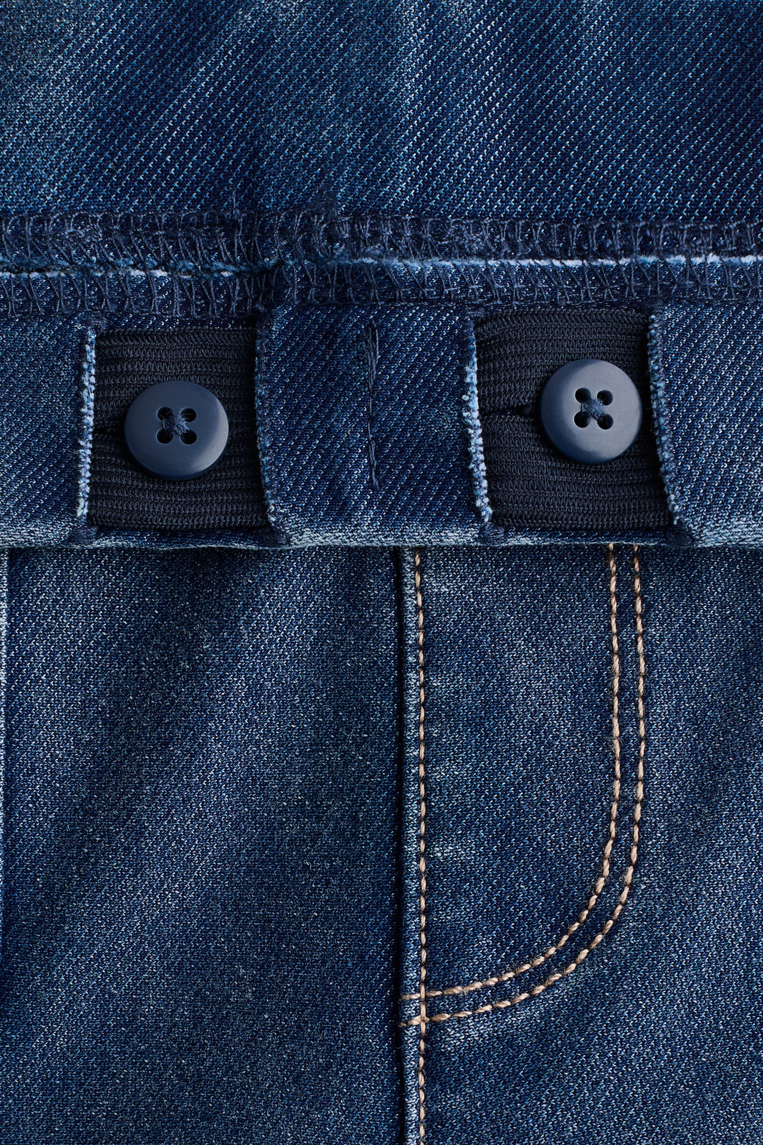 Denim-look wide-leg jeggings - Denim blue/Denim blue/Pink/Black/Light denim blue - 2