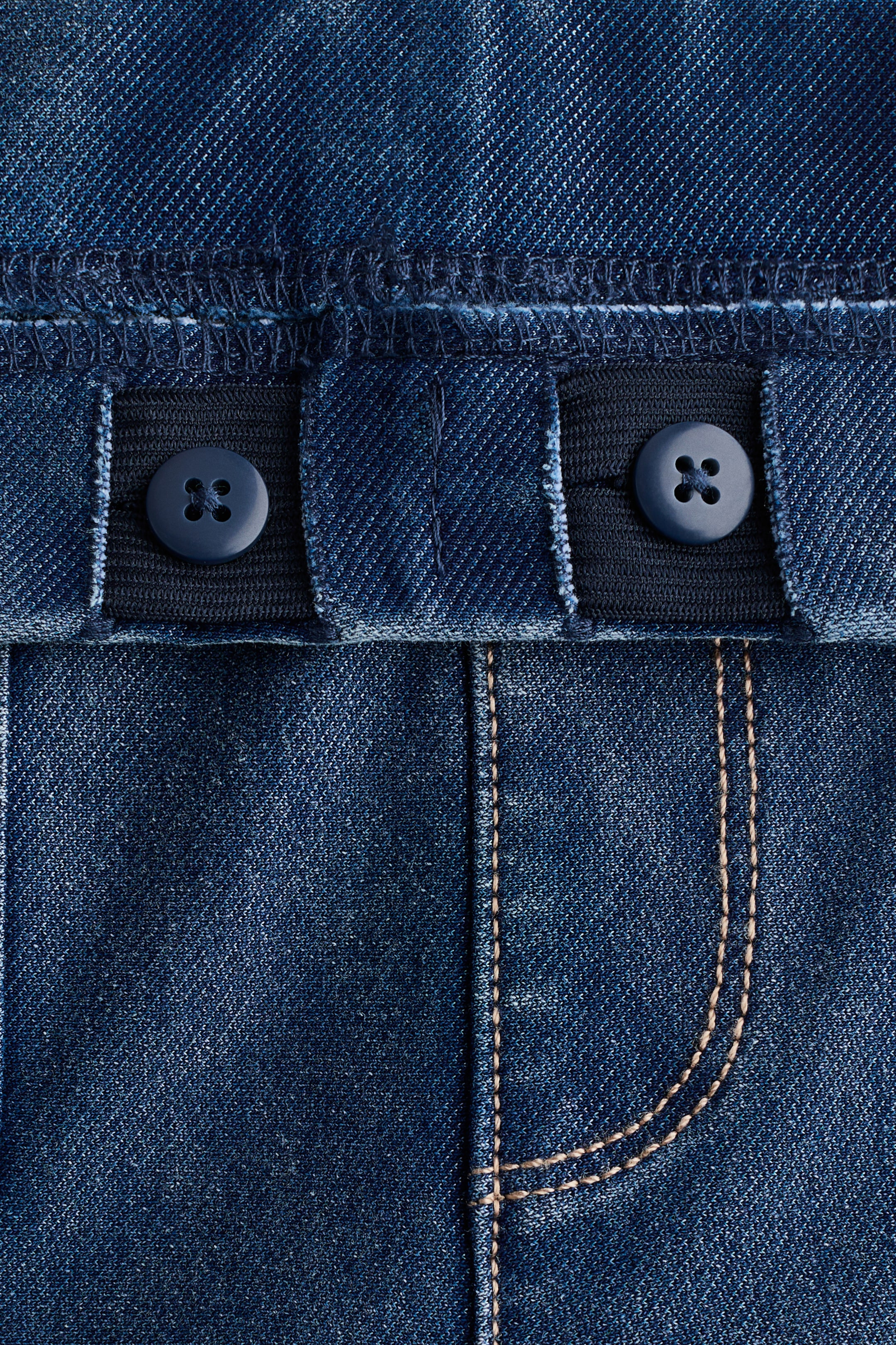 Denim-Look Wide-Leg Jeggings