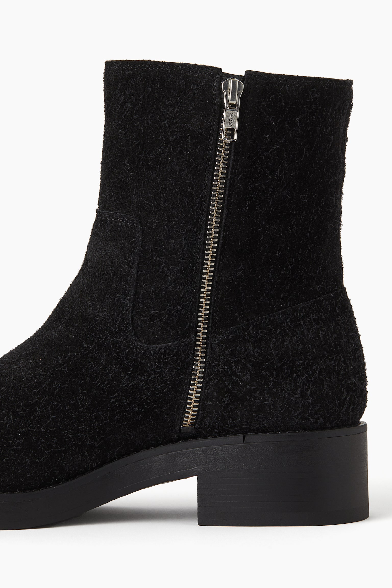 Brushed-suede boots - Black - 4