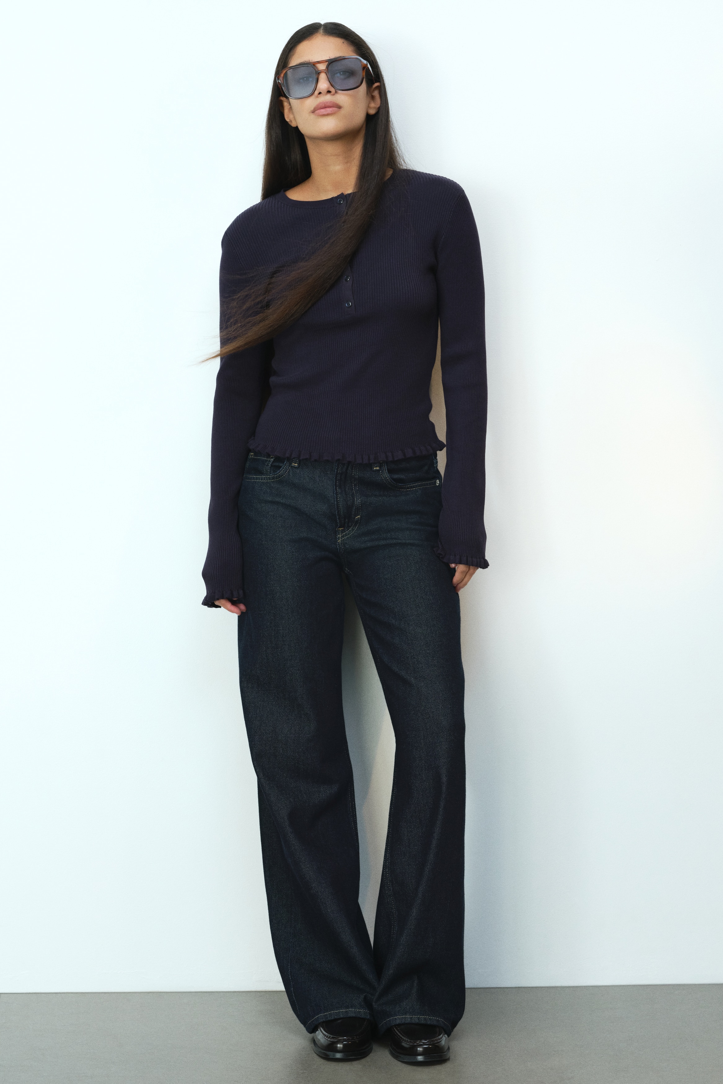 Rib-knit top