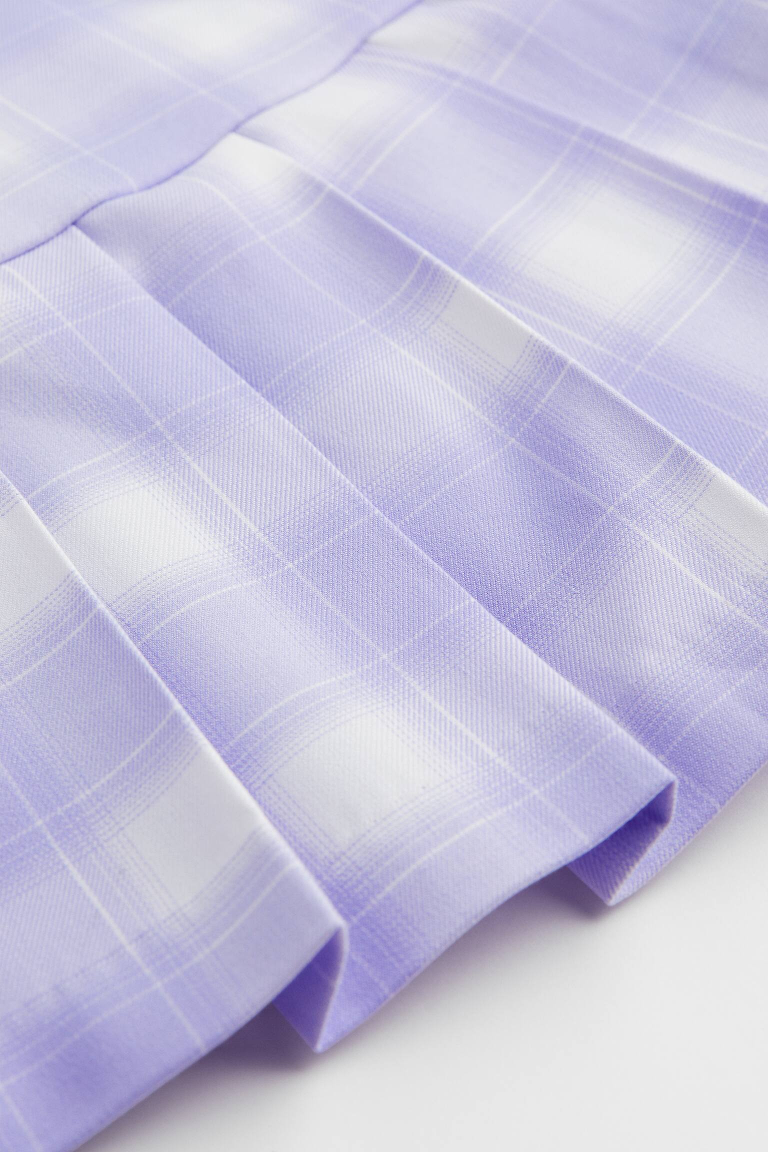 Pleated twill skirt - Light purple/Checked/Light blue/Striped - 3