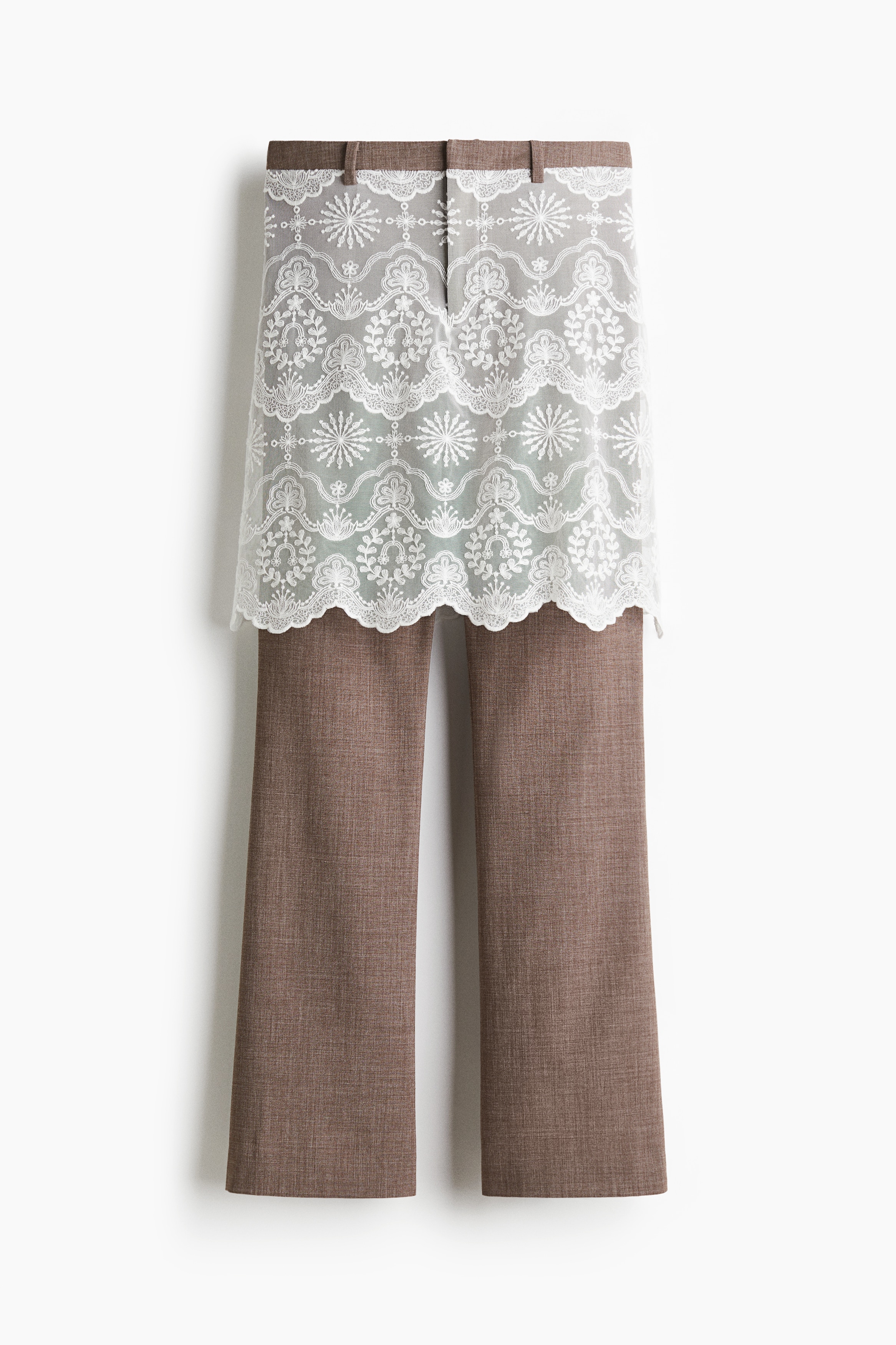 Layered trousers - Brown marl