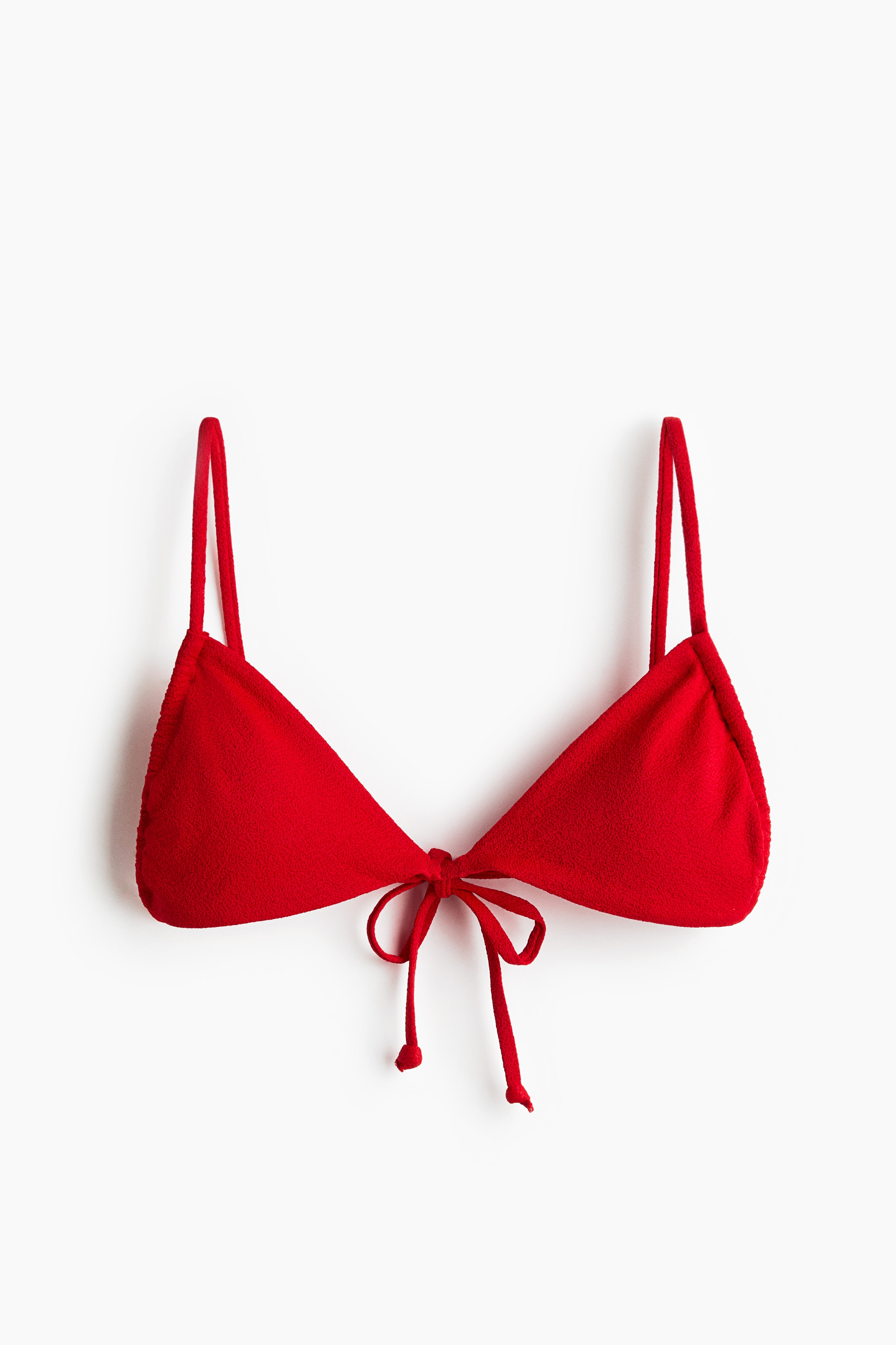 Top de bikini triangular con relleno - Rojo/Café/Floreado