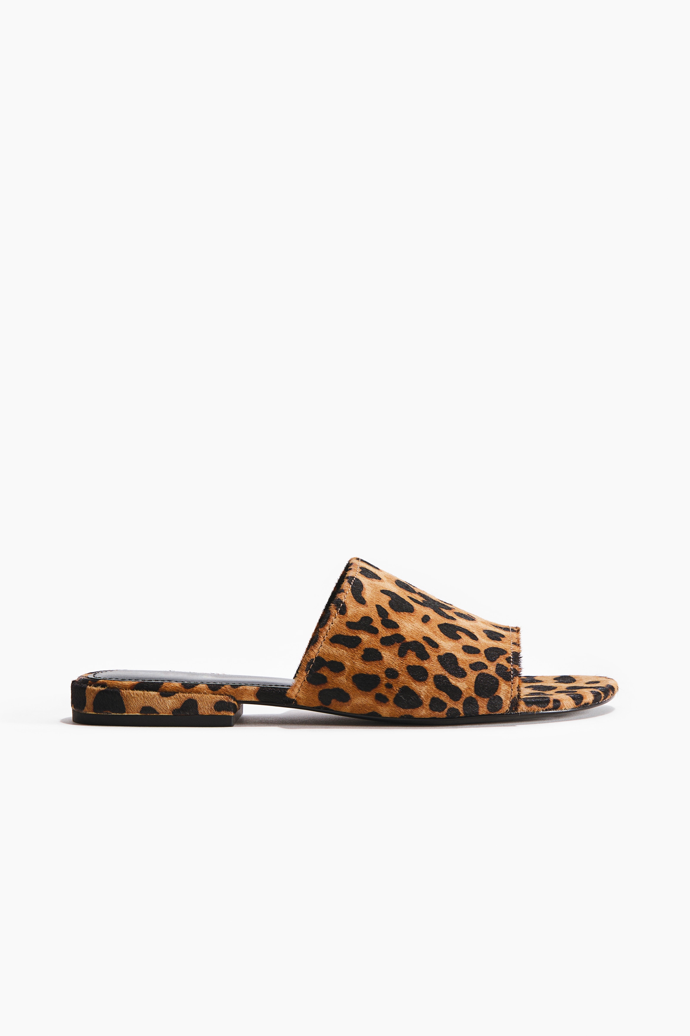 Sandalias de piel - Beige/Imitación leopardo