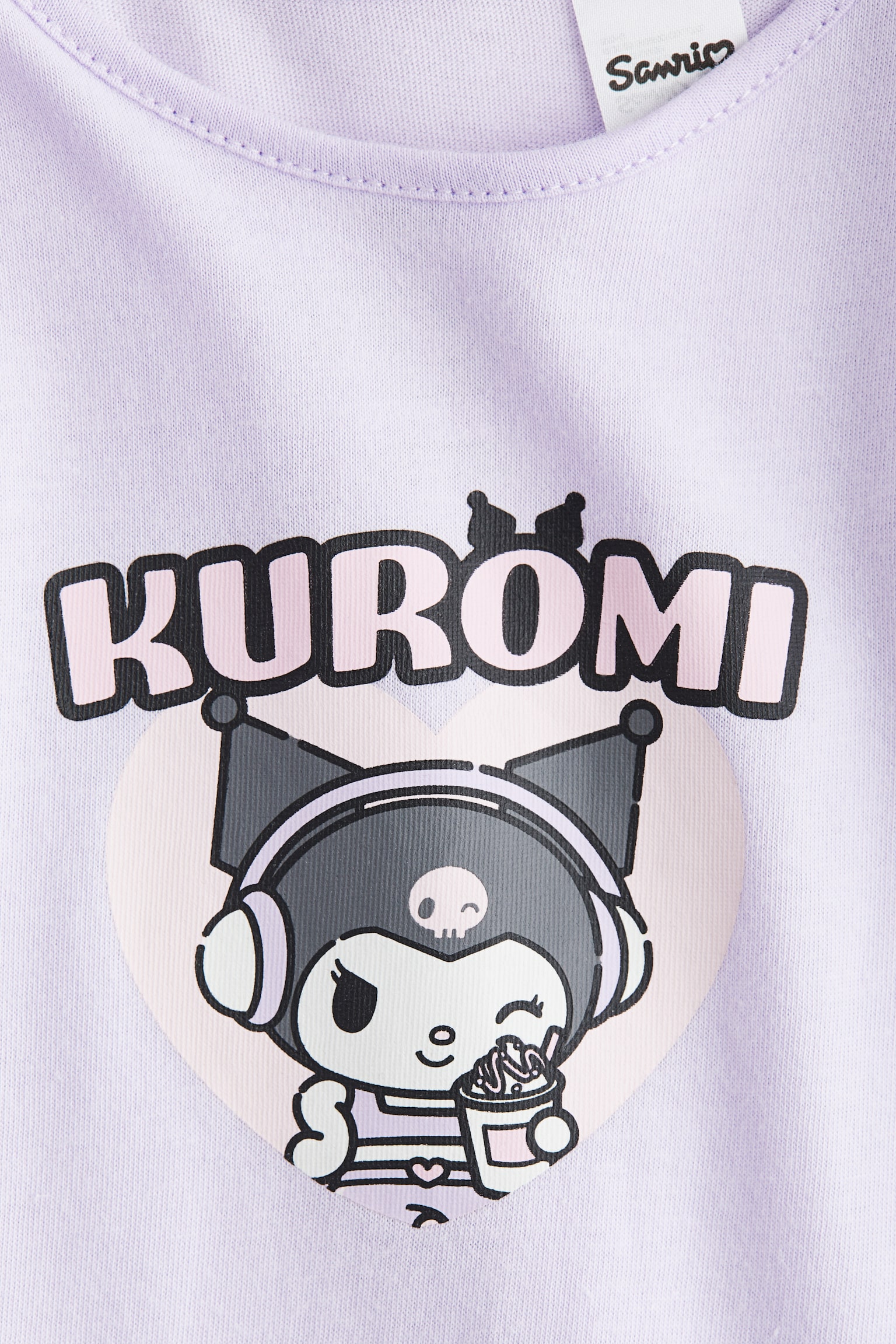 Printed cotton jersey dress - 淺紫色/酷洛米/淺粉紅色/美樂蒂/White/Hello Kitty - 6