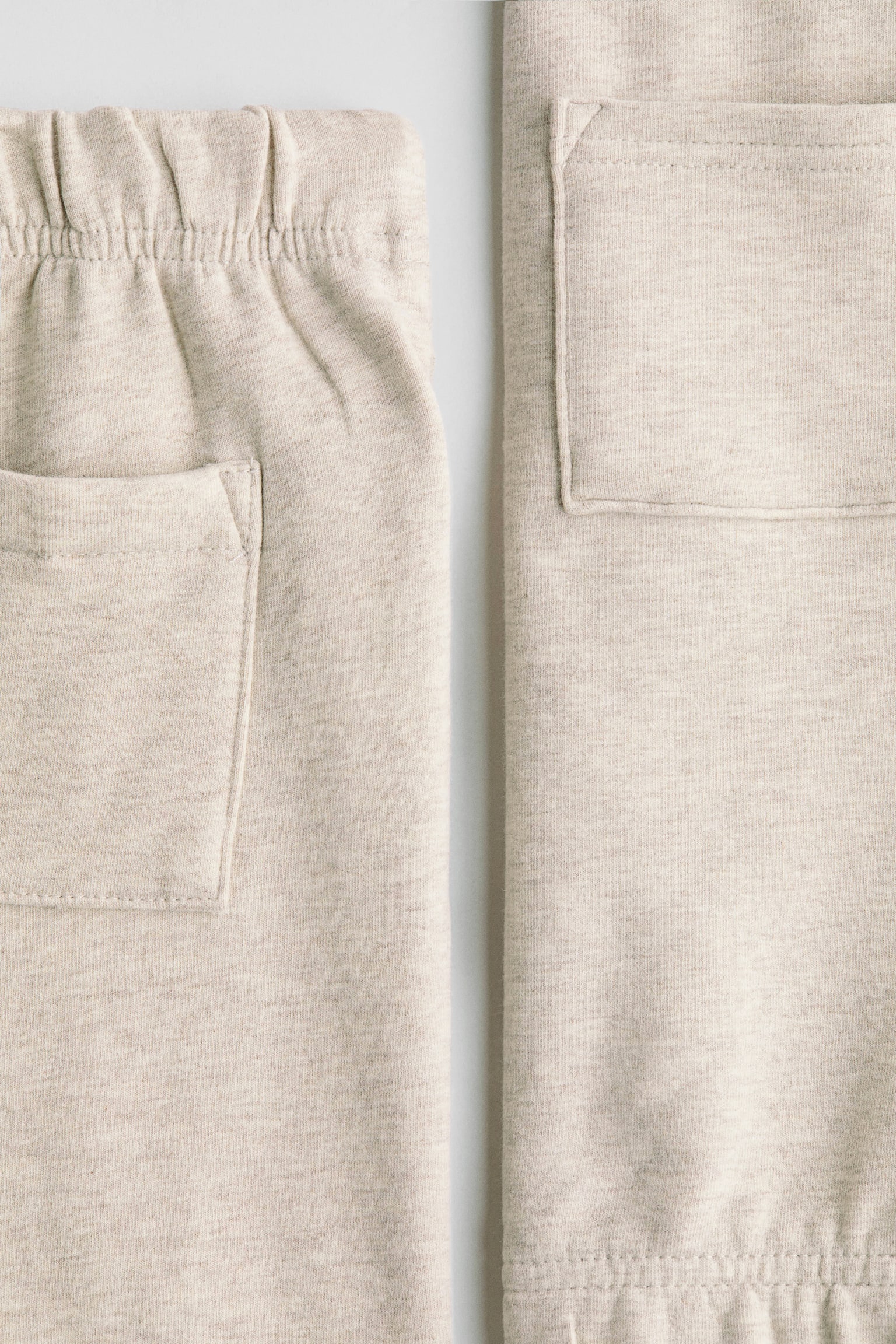 2-delt sweatshirtsæt i bomuld - Lys beige/Kakigrøn/Marineblå - 3