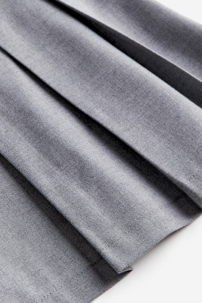 Pleated A-line skirt - Light grey marl/Black/Beige/Checked/Dark beige - 6