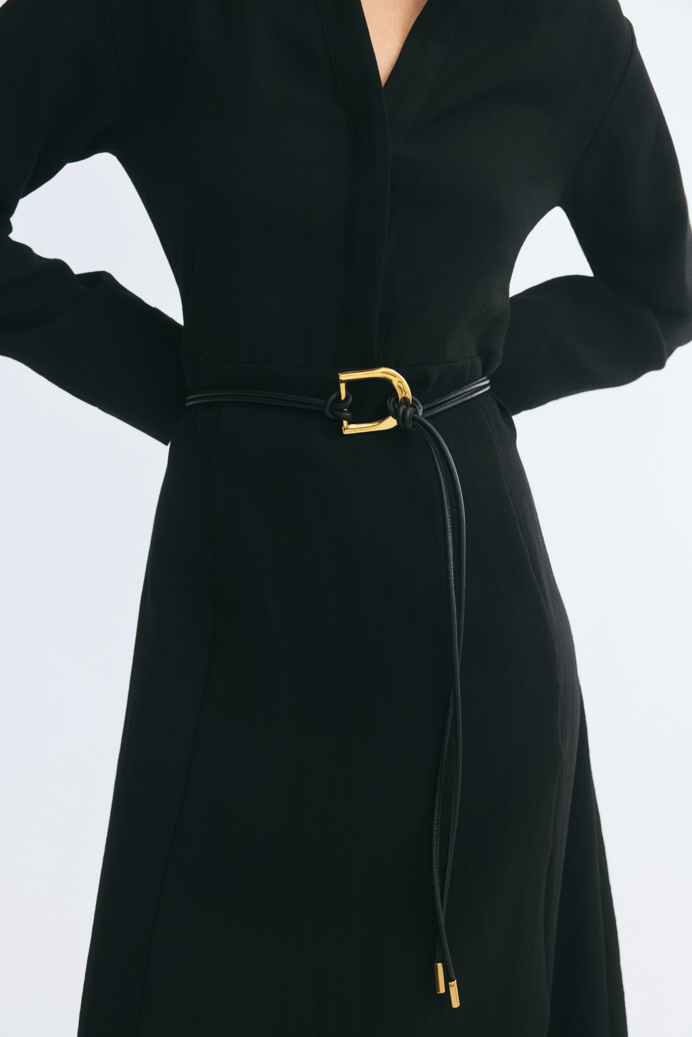 Flared Dress with Belt thumbnail 3