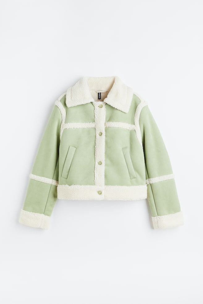 Teddy-lined jacket - Light green - 1