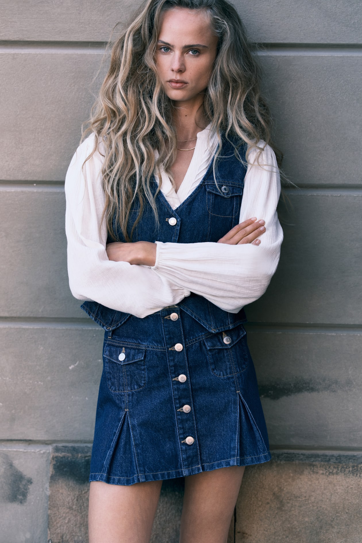 Denim Mini Skirt - image 4