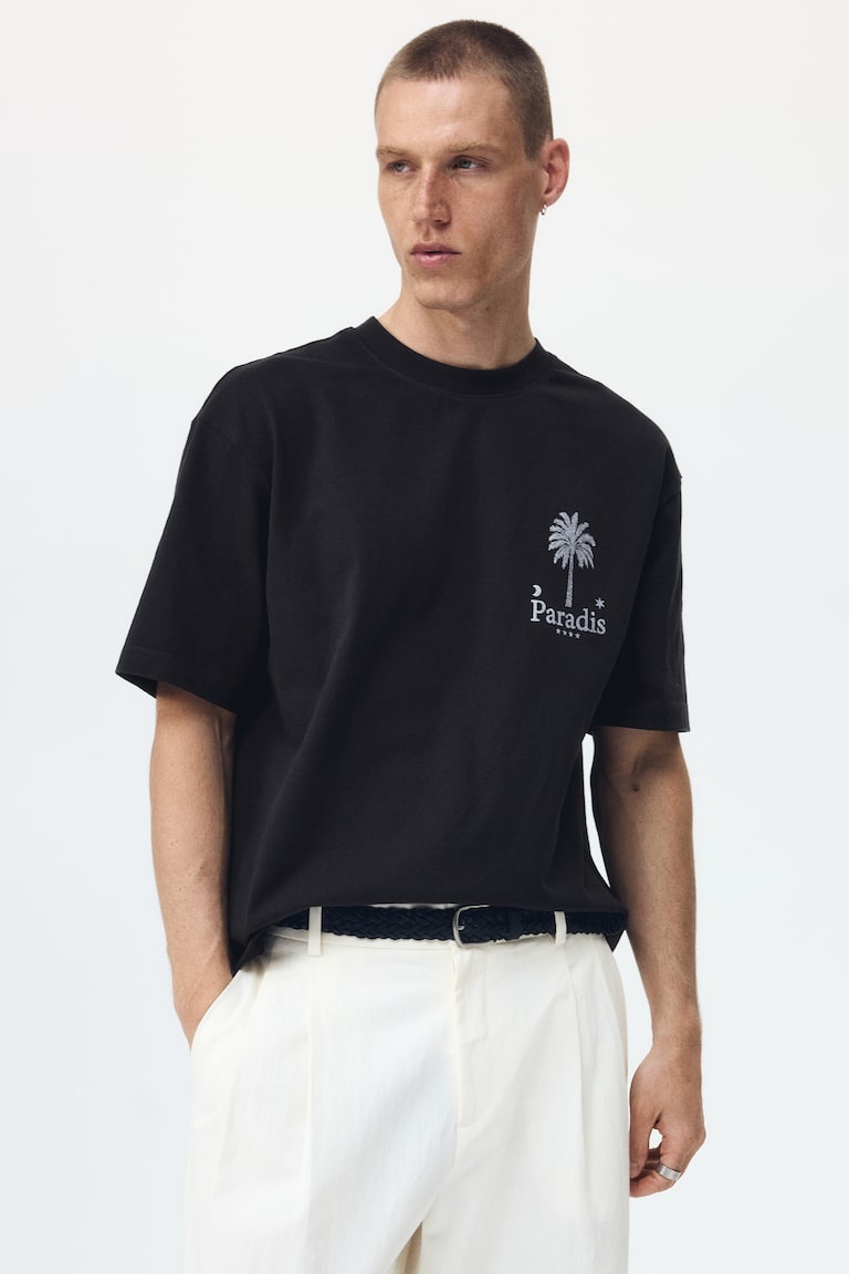 Pamučna majica sa printom Relaxed Fit