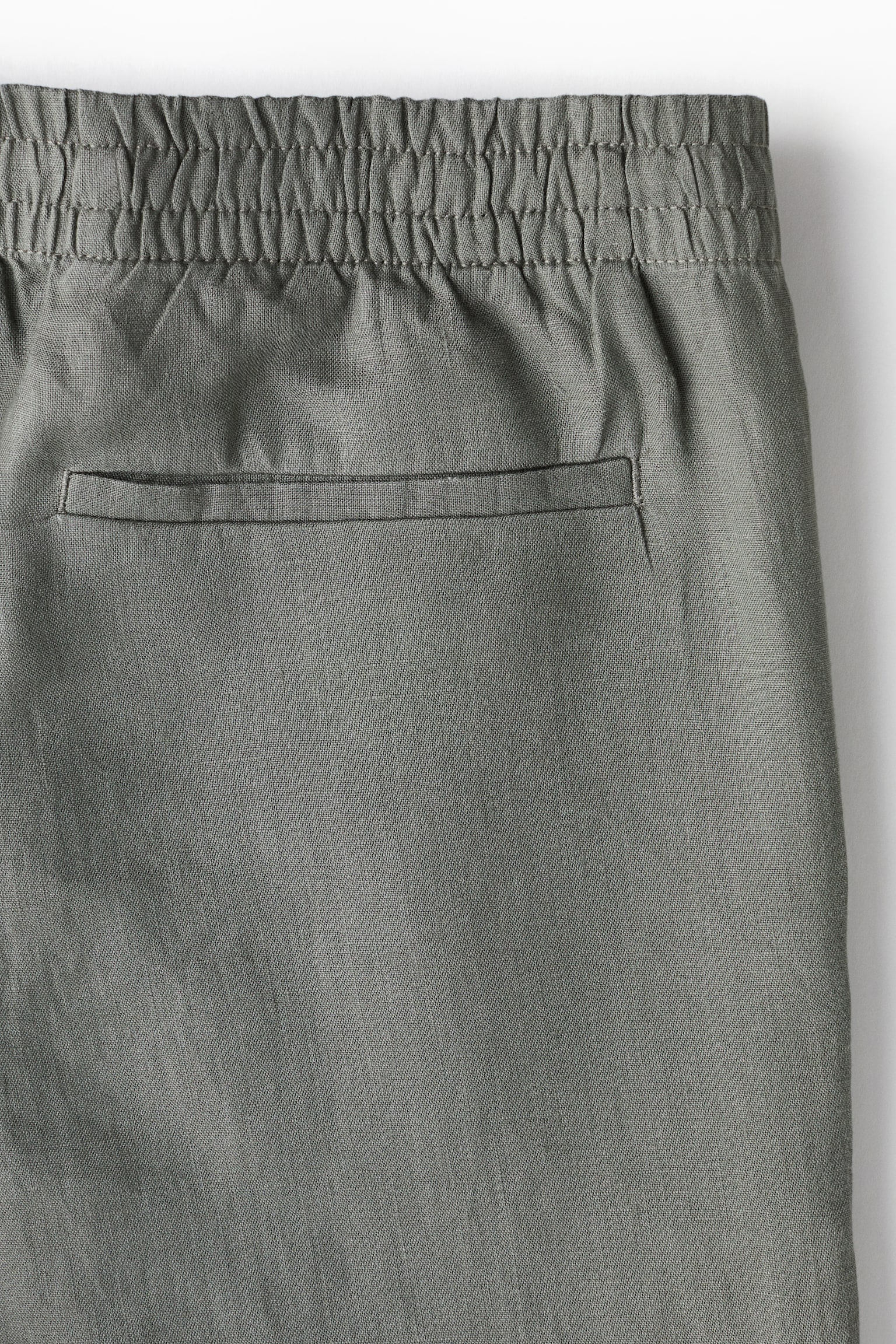 Regular Fit Linen trousers - Dark sage green/Black/Cream/Navy blue/Dark beige - 5