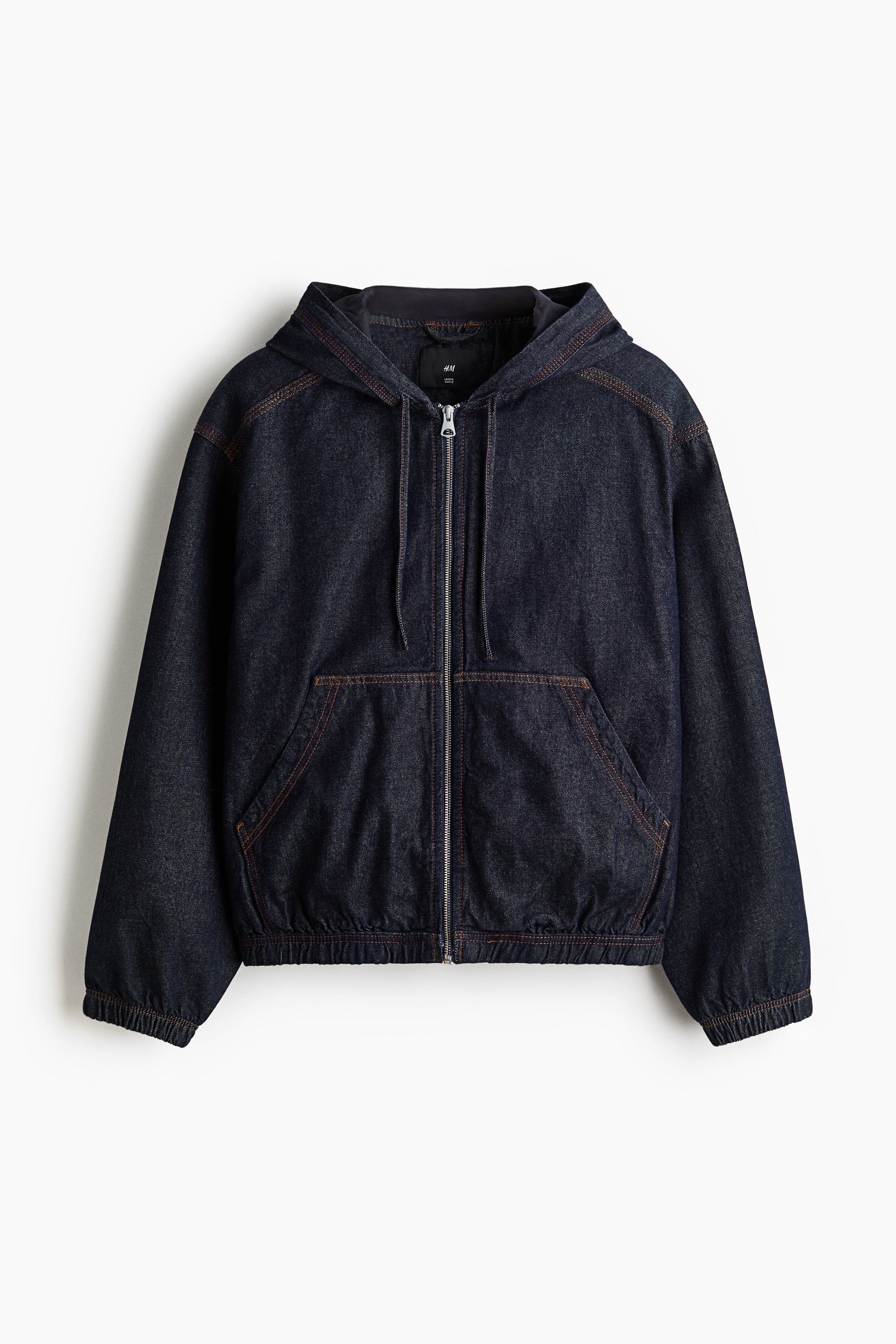 Hooded Workwear Jacket - Dark denim blue - Men | H&M US