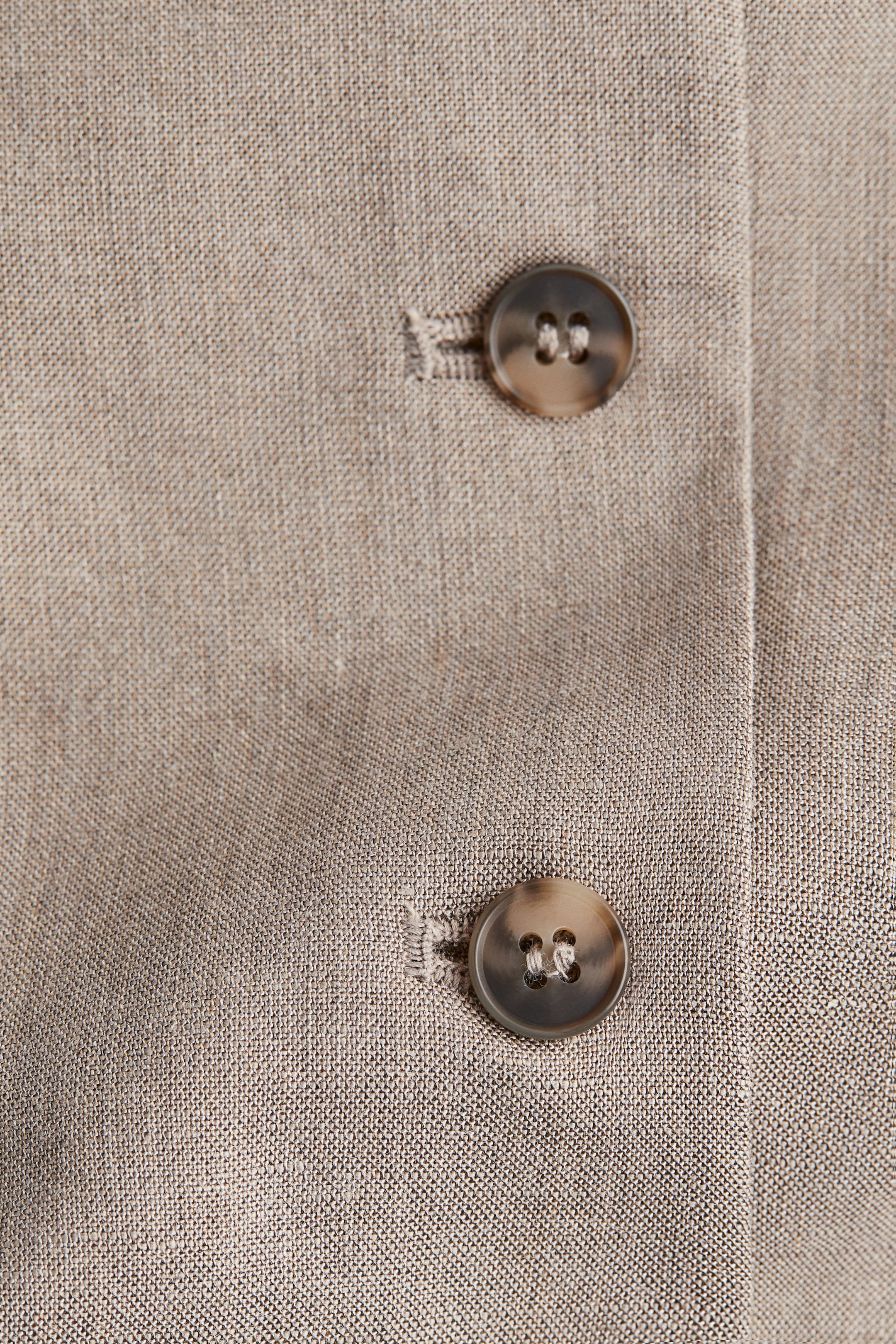 Linen-Blend Suit Vest