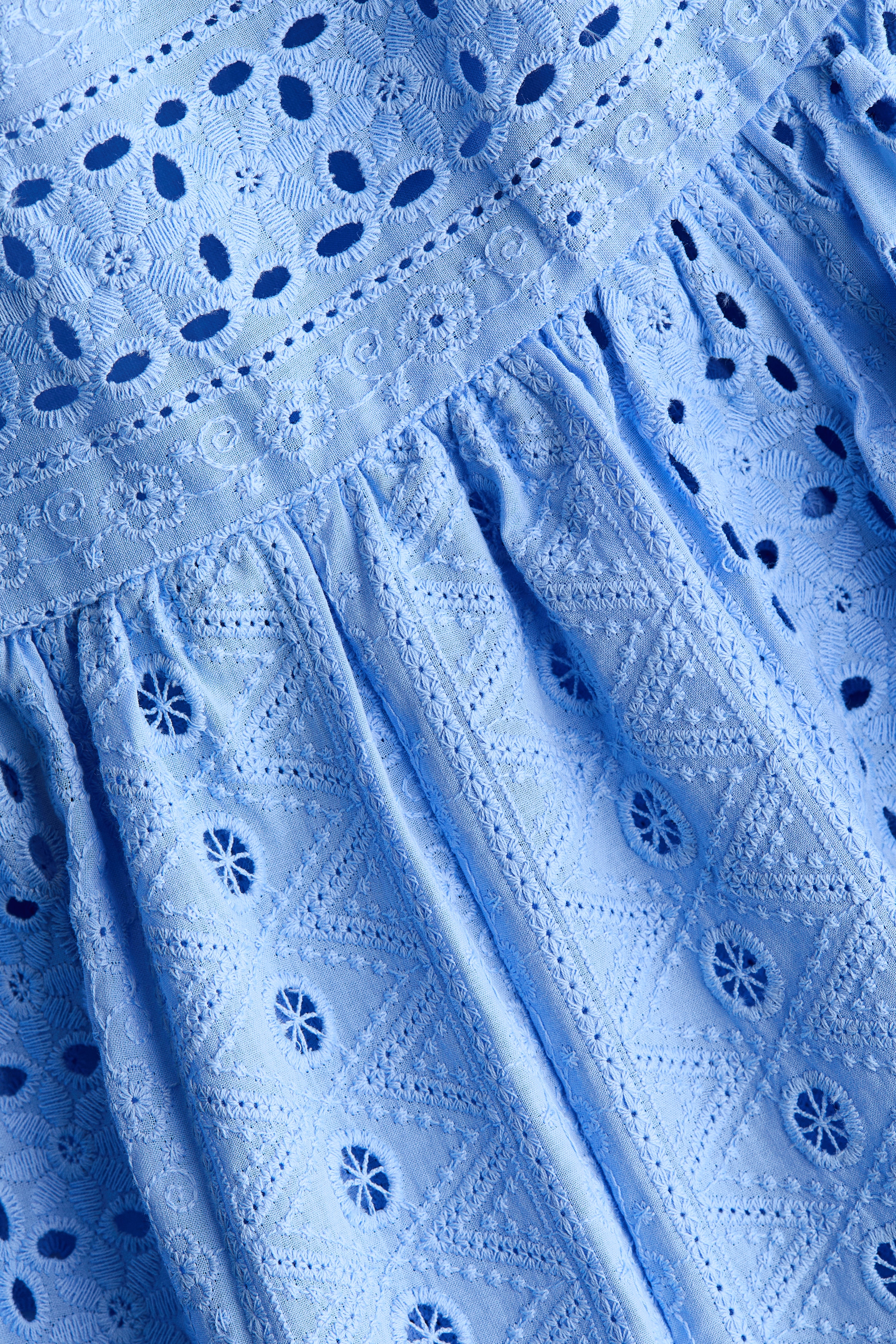 blue dress a Amarina Dress with Frills
